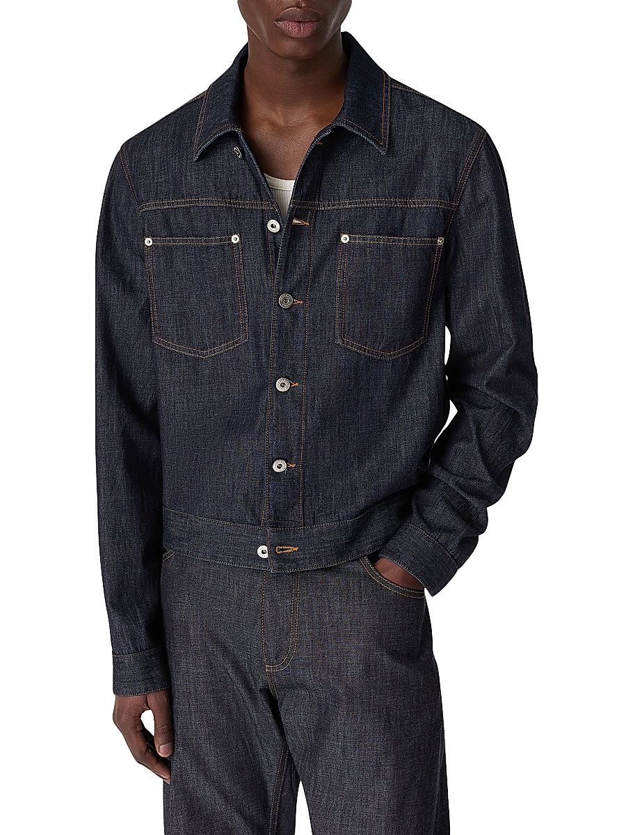 Men's Denim Trucker Jacket - Indigo - Size 44