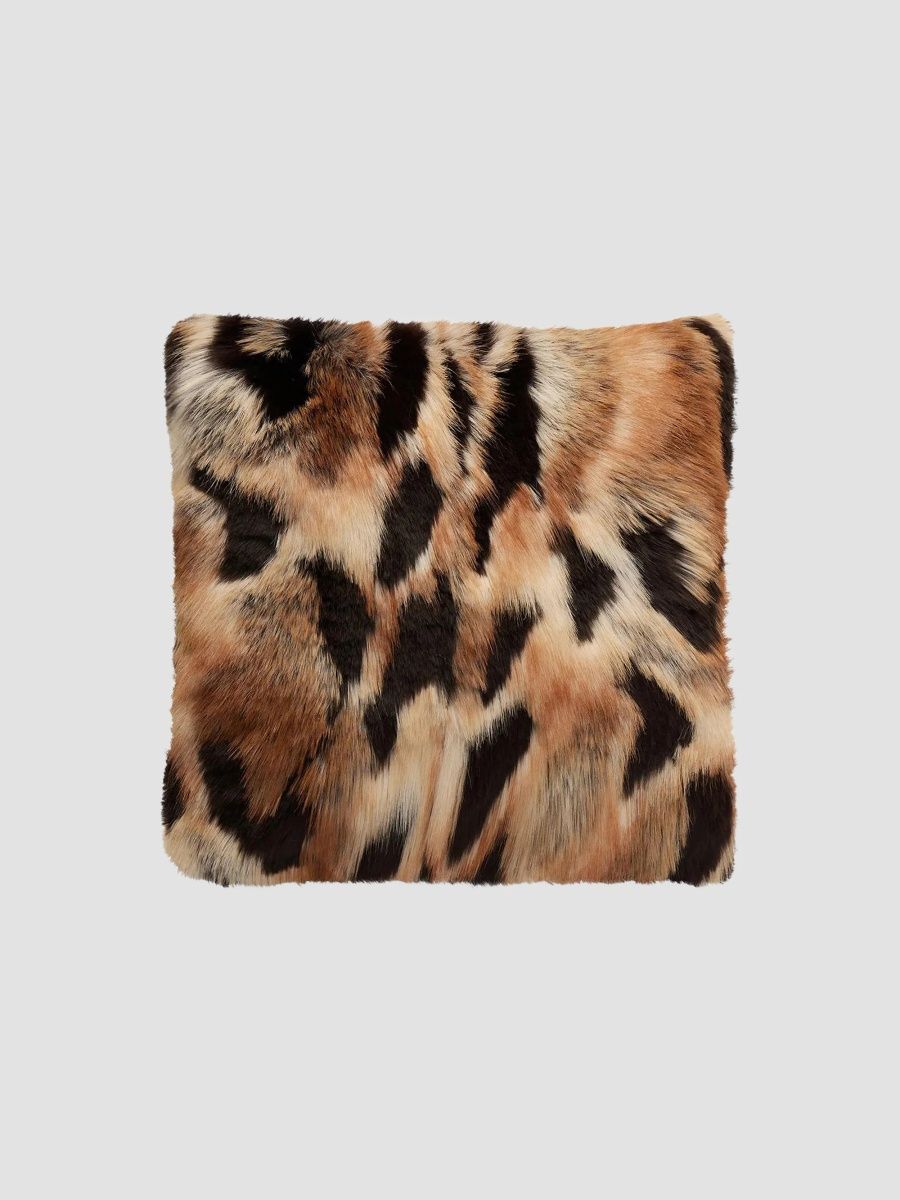 Gorski Faux-Fur Throw Pillow - Gold