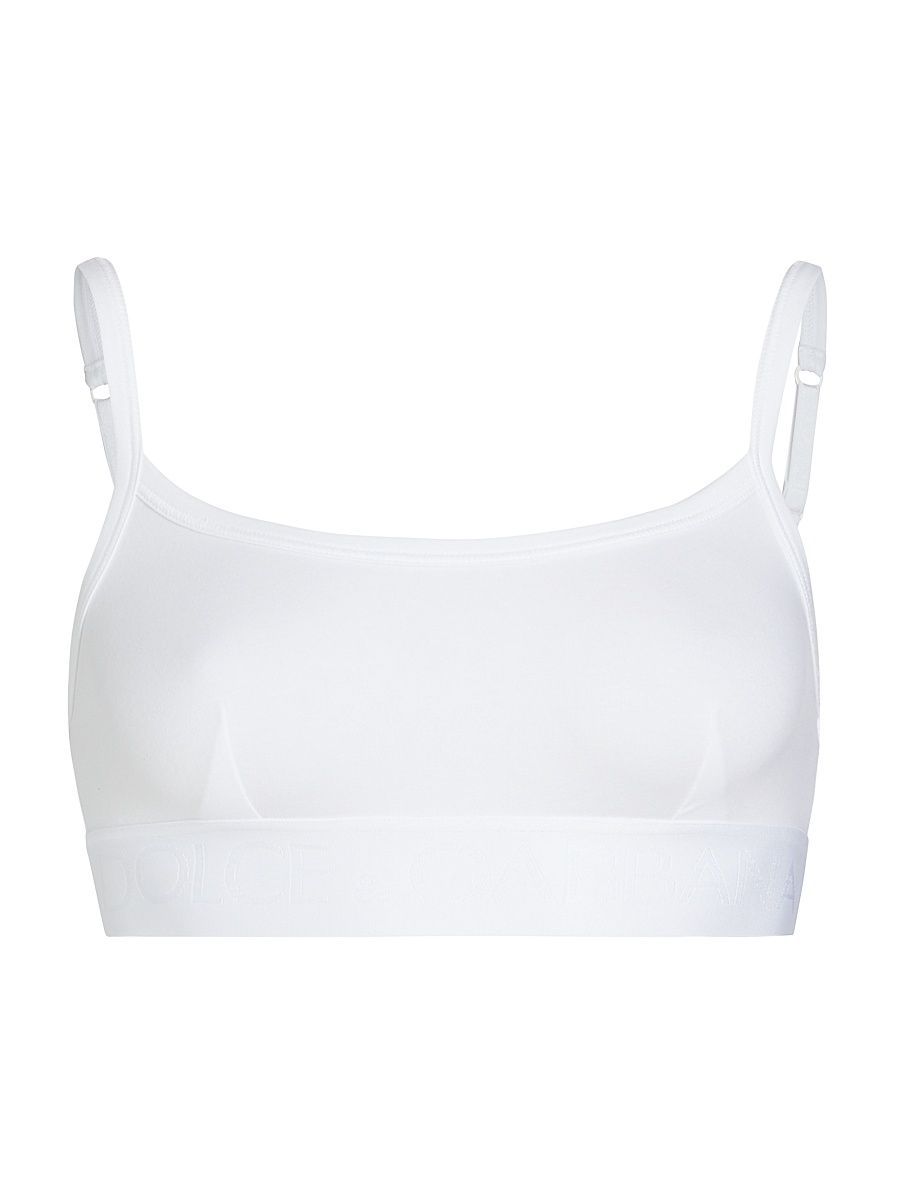 Women's Logo Band Sports Bra - White - Size XS