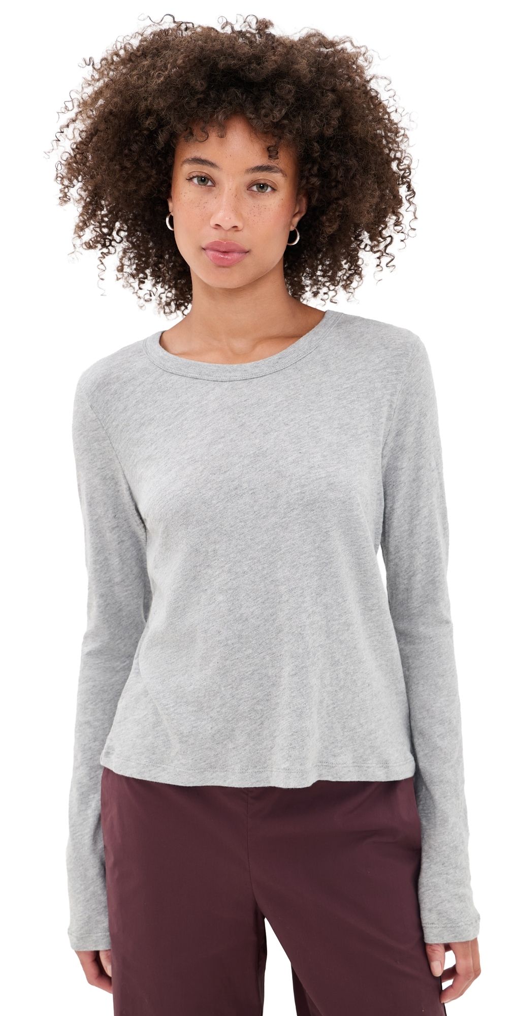 Z Supply Junie Long Sleeve Tee Heather Grey XS