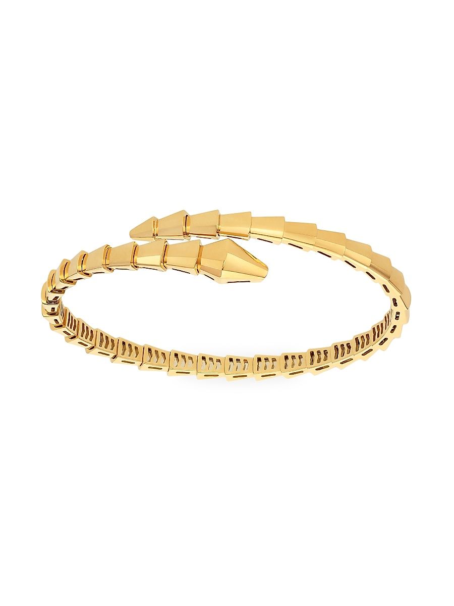 Serpenti Viper 18K Yellow Gold Wrap Bracelet - Yellow Gold - Size Small