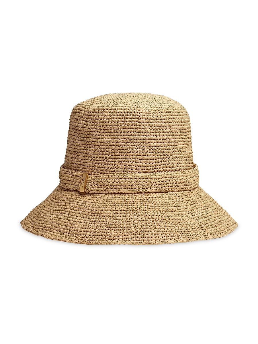 Women's Lela Raffia Rollable Hat - Natural - Size Small