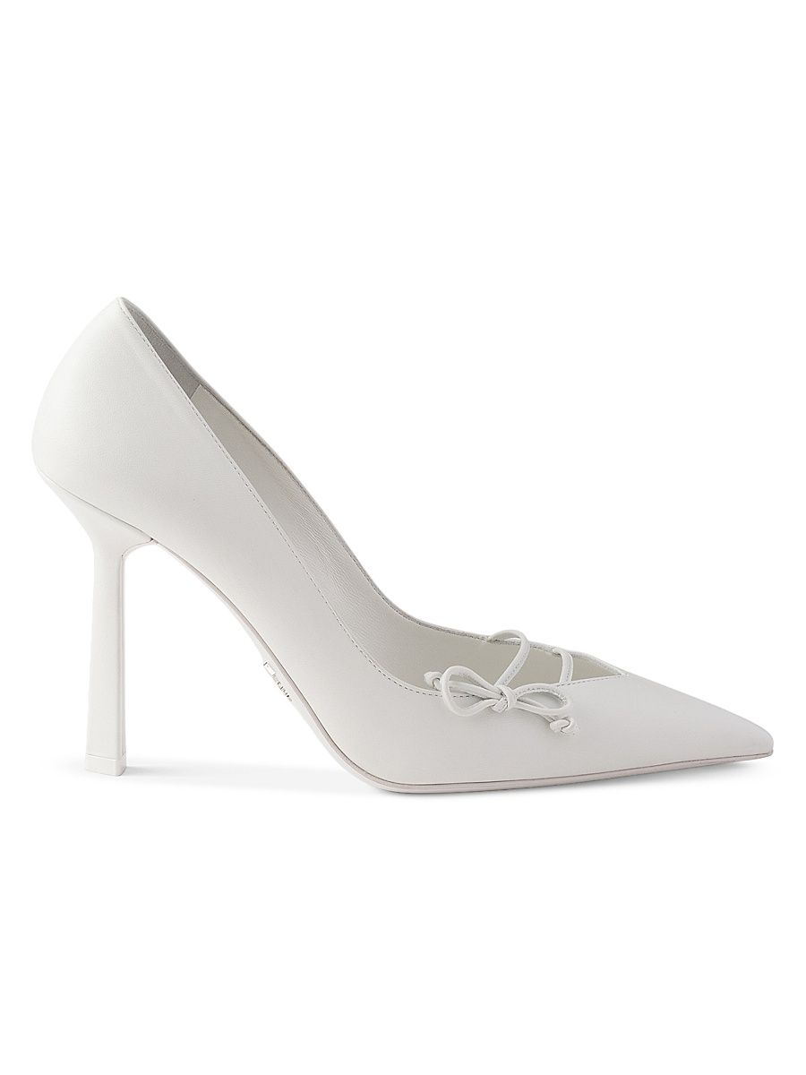 Women's Leather Pumps - White - Size 8