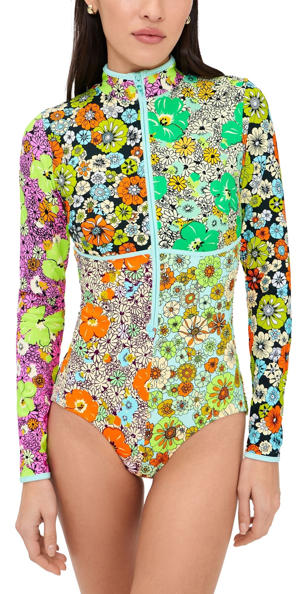 ALÉMAIS Blossom Zip Front One Piece Multi XL