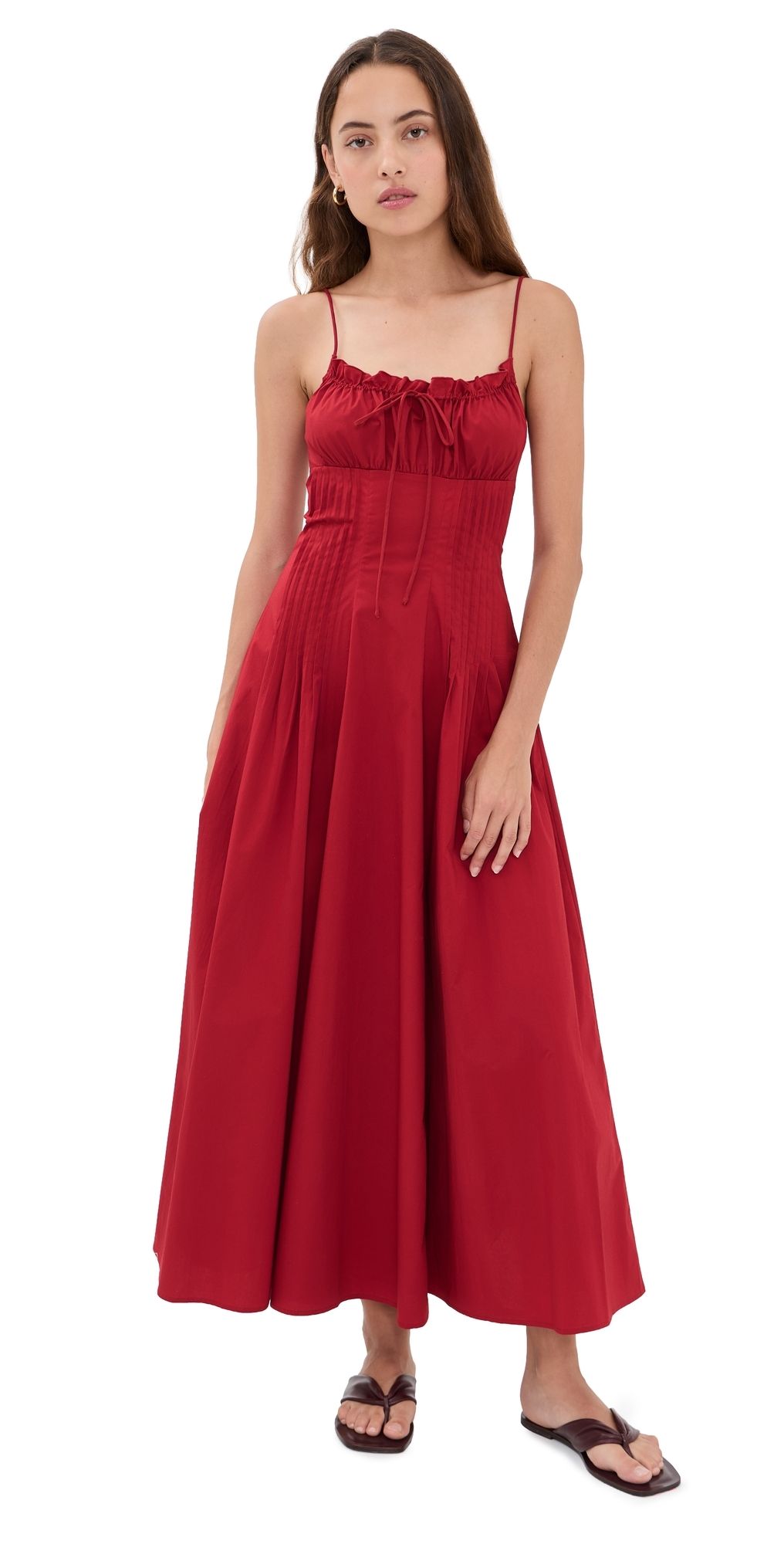 STAUD Margi Dress Rouge 6
