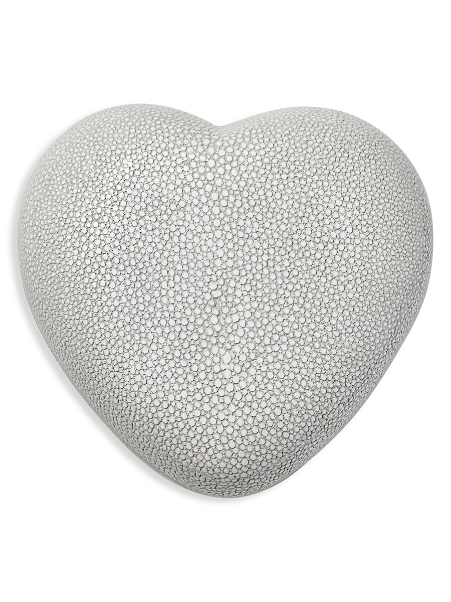 Shagreen Leather Heart Box