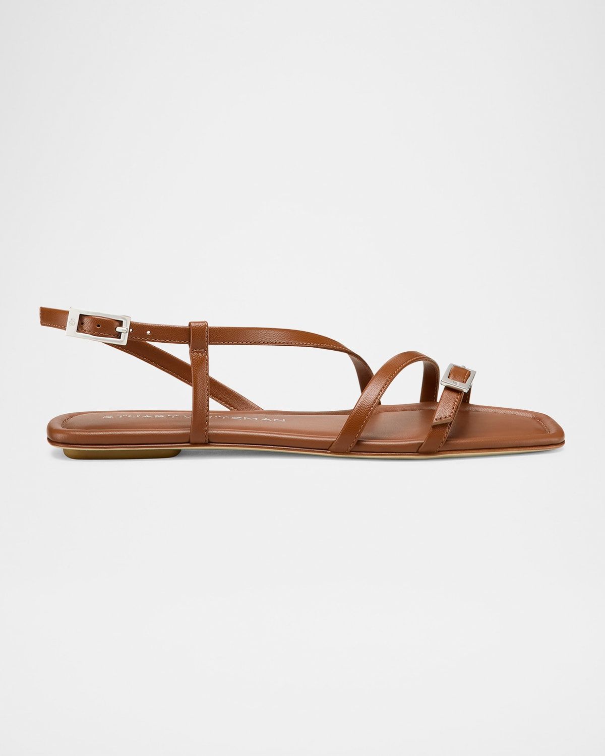 Georgie Leather Strappy Flat Sandals