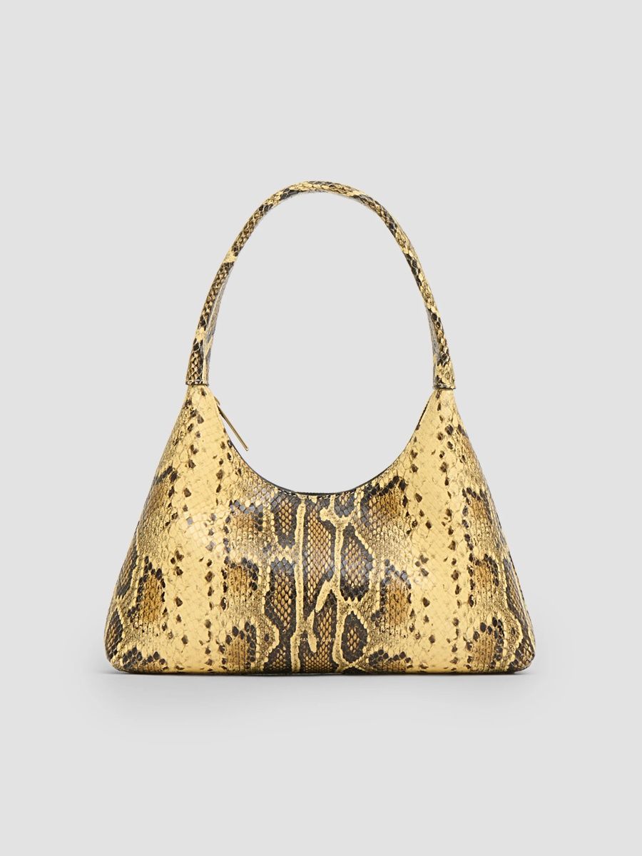 Mansur Gavriel Women's Candy Mini Snake-Printed Leather Top Handle Bag - Golden Roccia