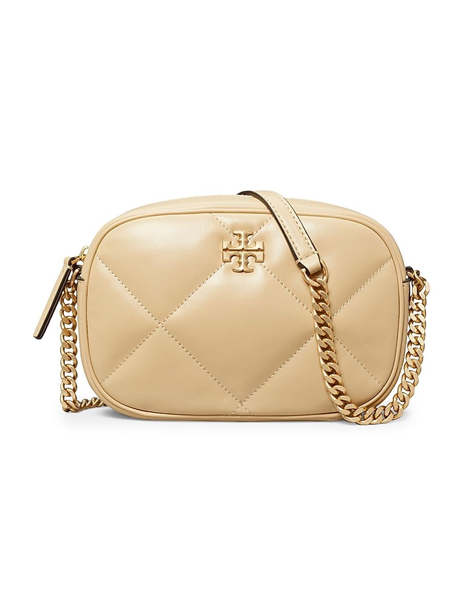 Women's Kira Diamond-Quilted Leather Crossbody Bag - Cream
