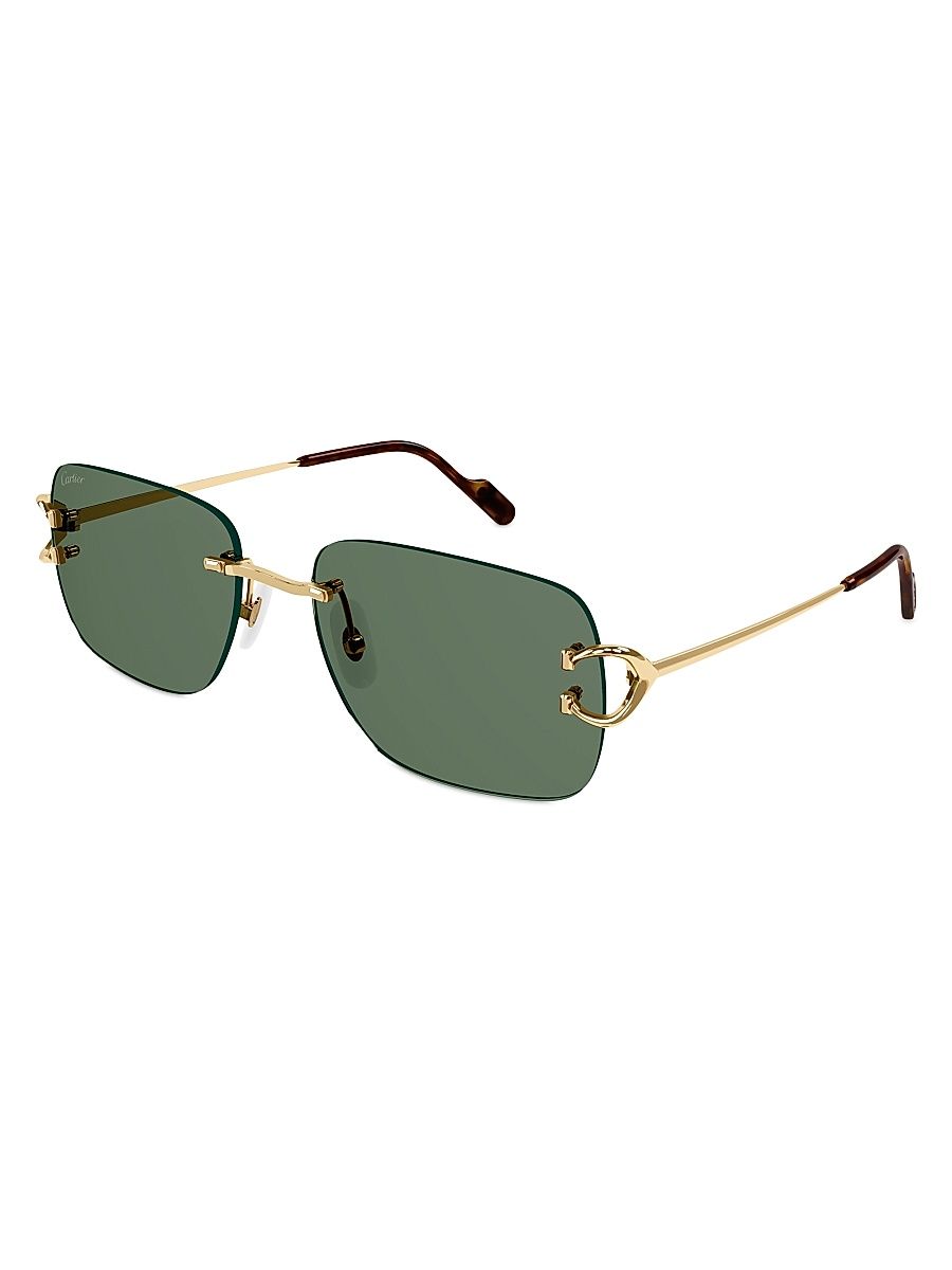 Men's C Décor 59 Square Rimless Sunglasses - Gold
