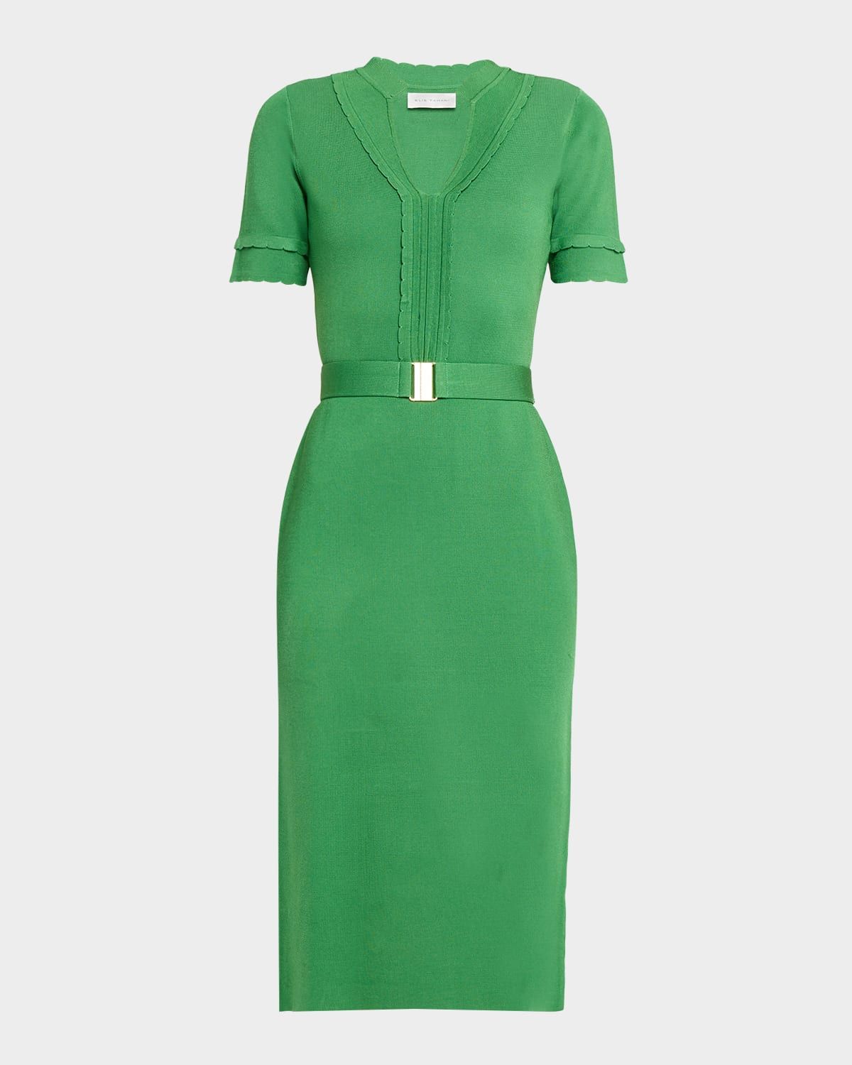 The Zariyah Belted Bodycon Midi Sweater Dress