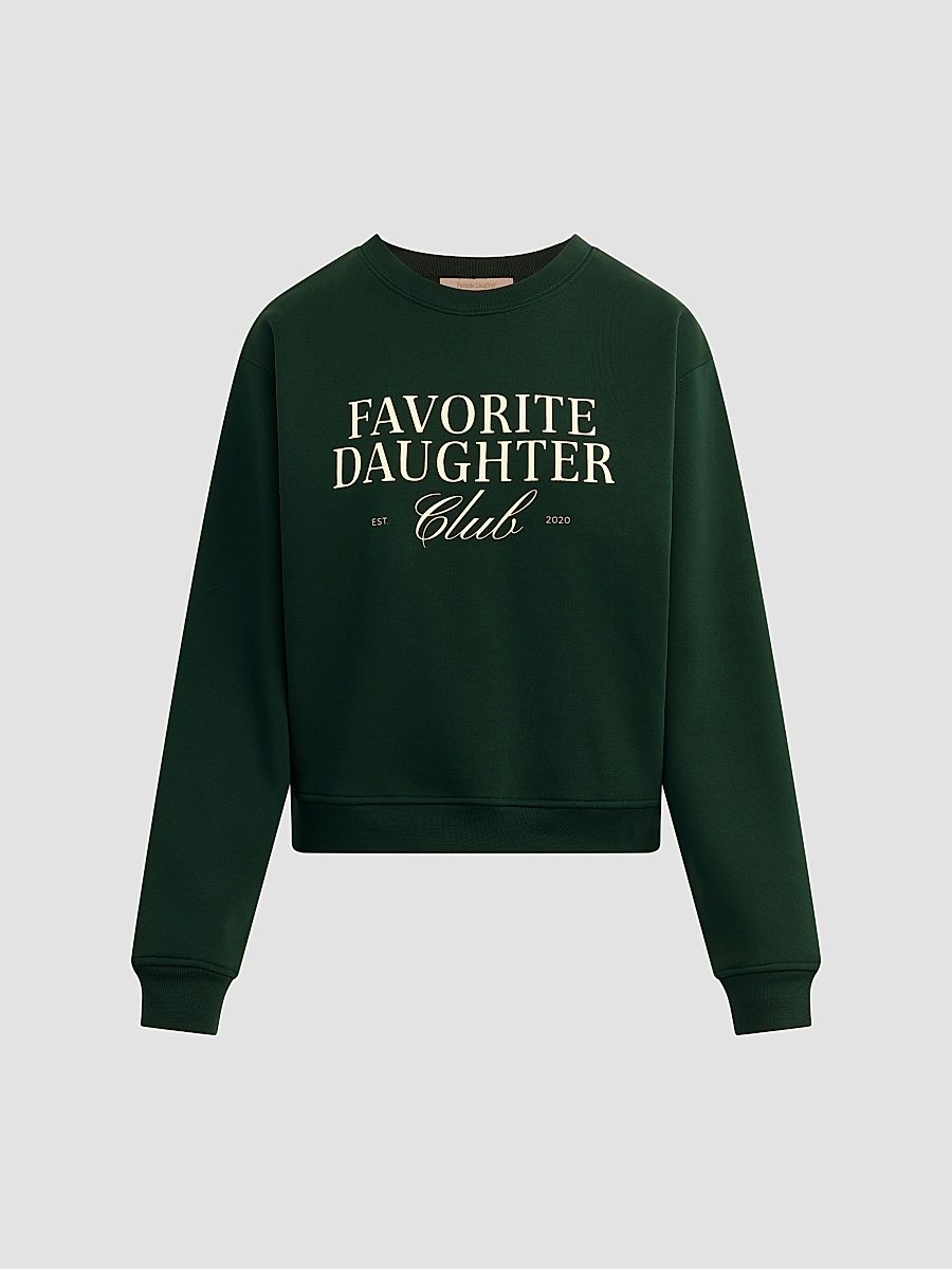 Women's The Favorite Daughter Club Sweatshirt - Forest Sugar - Size XS