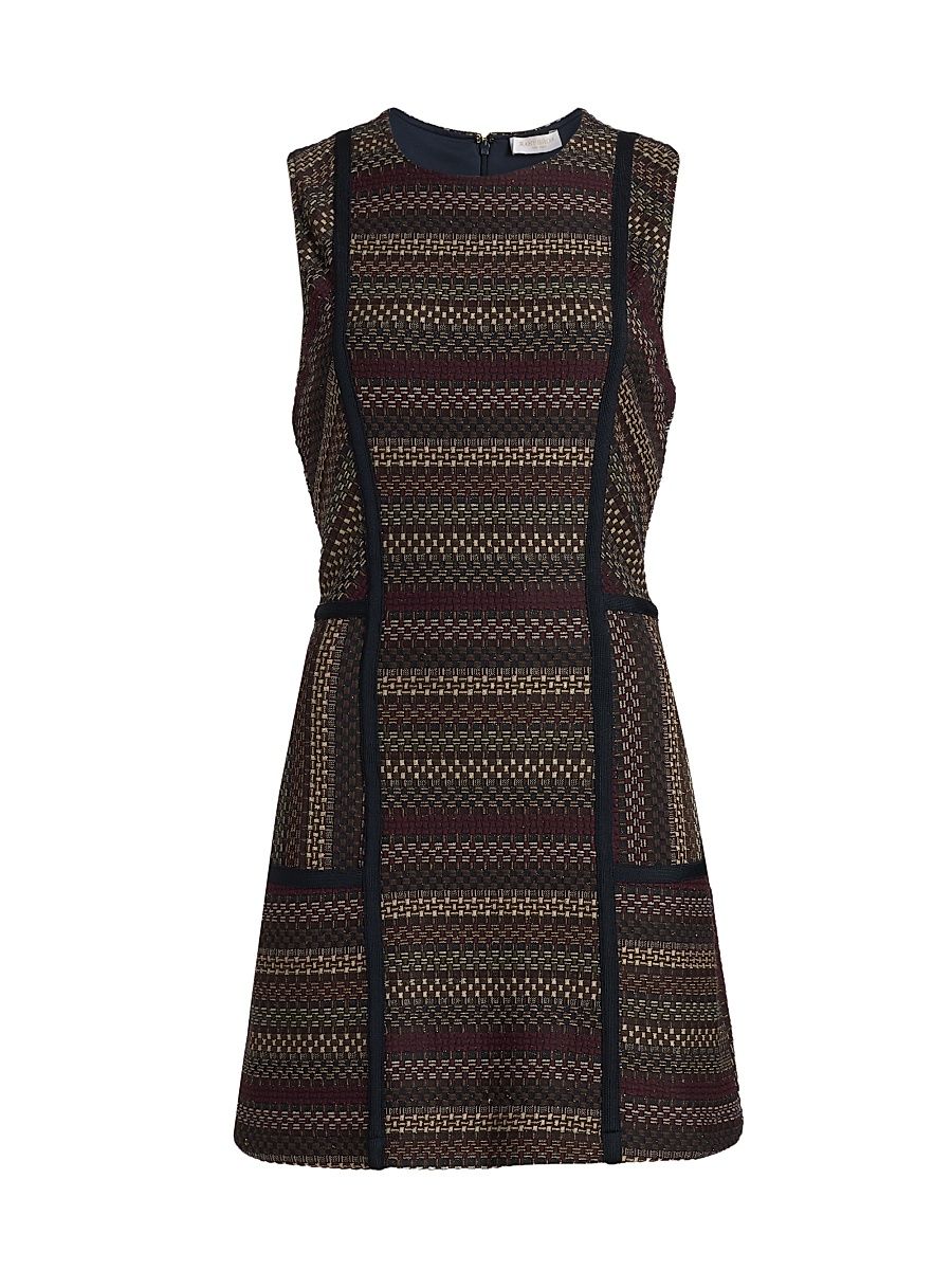 Women's Jeanette Tweed Midi-Dress - Navy Multi Tweed - Size 4
