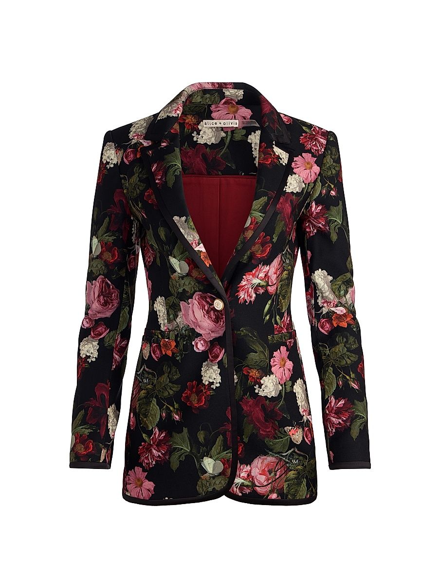 Women's Breann Floral Slim-Fit Blazer - Be Still - Size 12