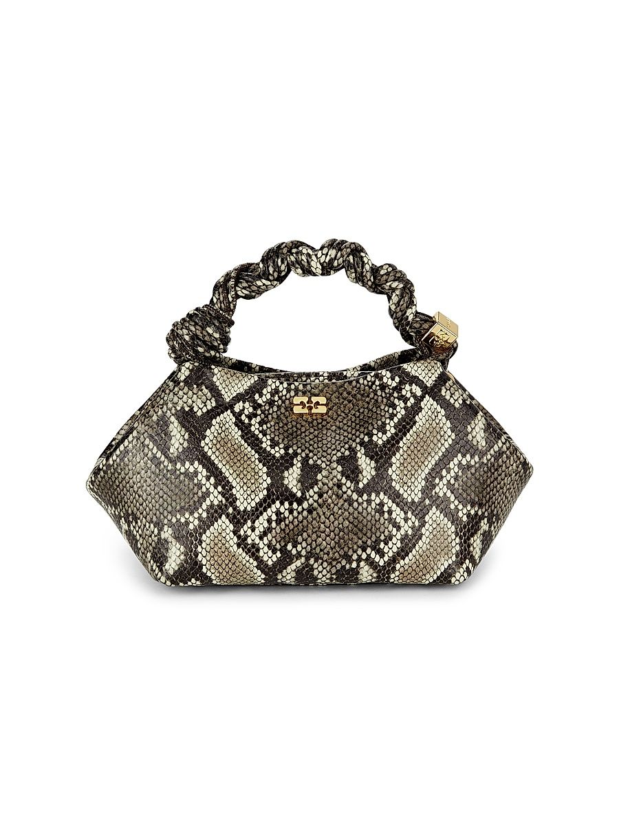 Women's Small Snake Bou Top Handle Bag - Egret