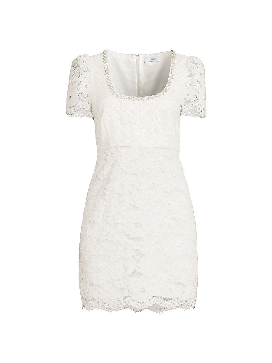 Women's Isa Lace Minidress - White - Size 14