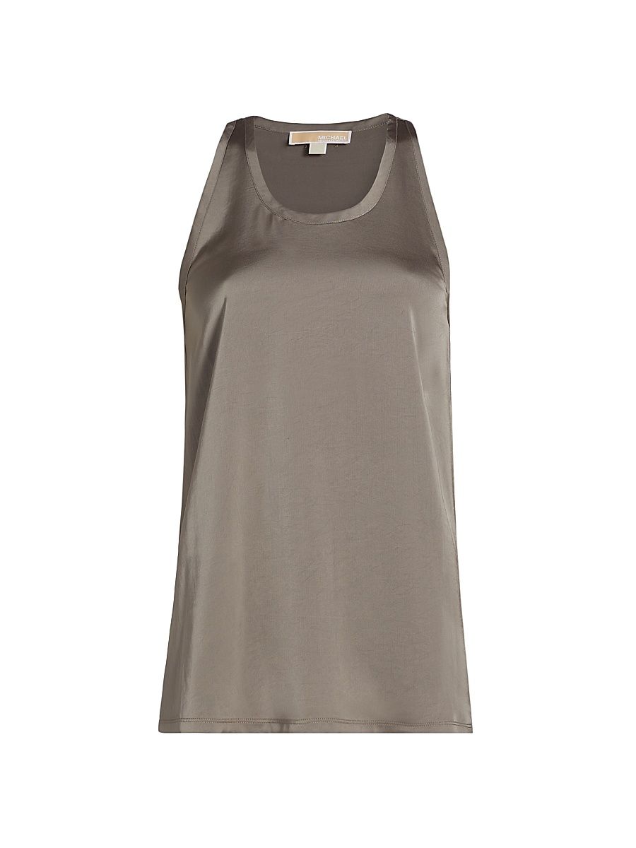 Women's Satin Tank Top - Chestnut - Size Large