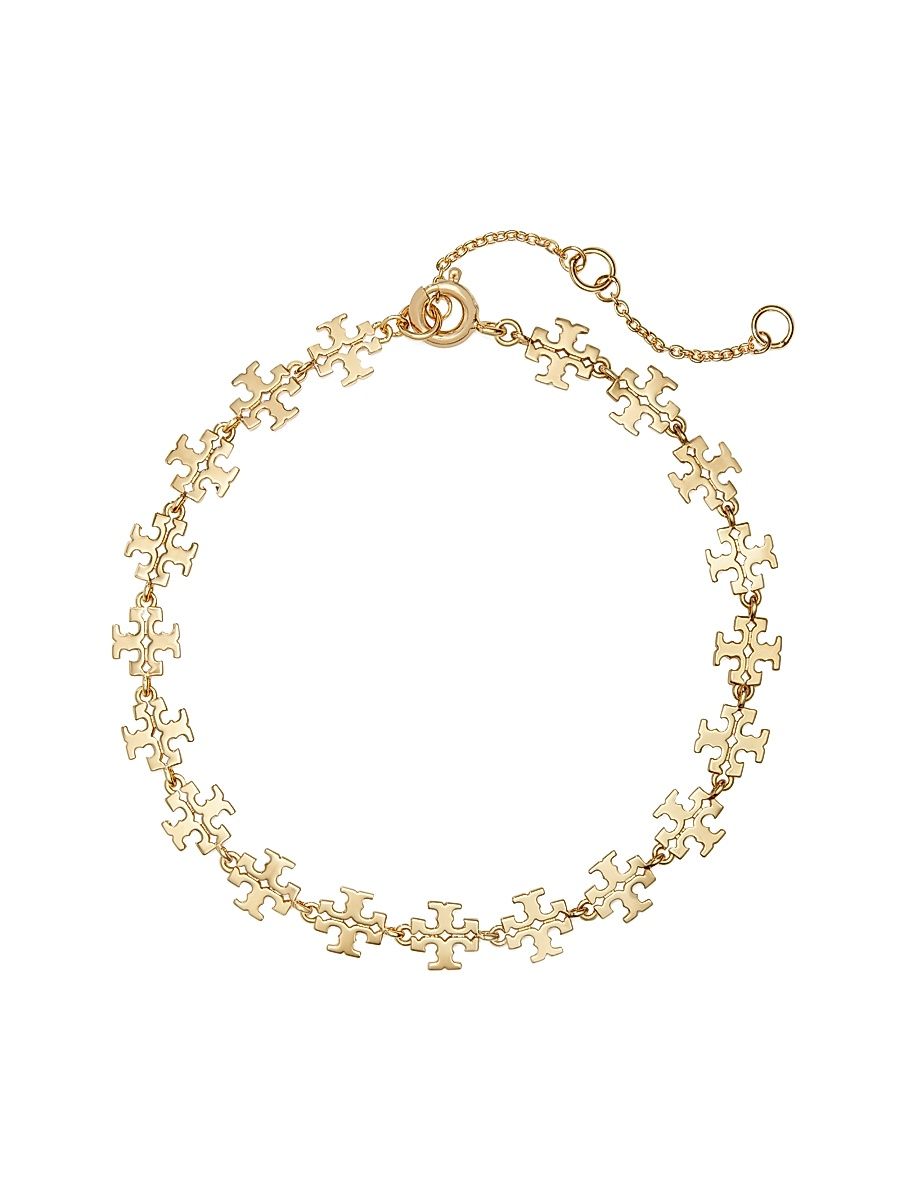 Women's Kira 18K-Gold-Plated Logo Chain Bracelet - Tory Gold