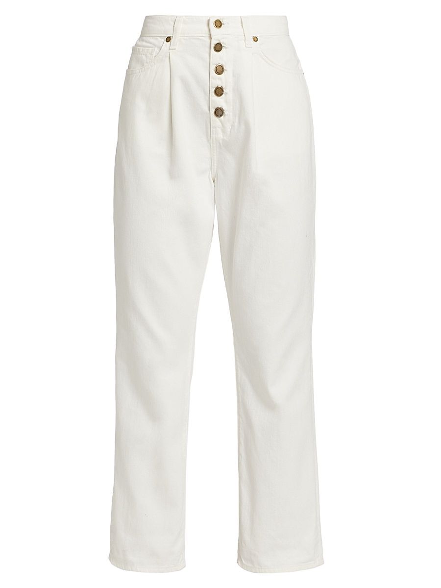 Women's Pearle High-Rise Cropped Jeans - White - Size 26