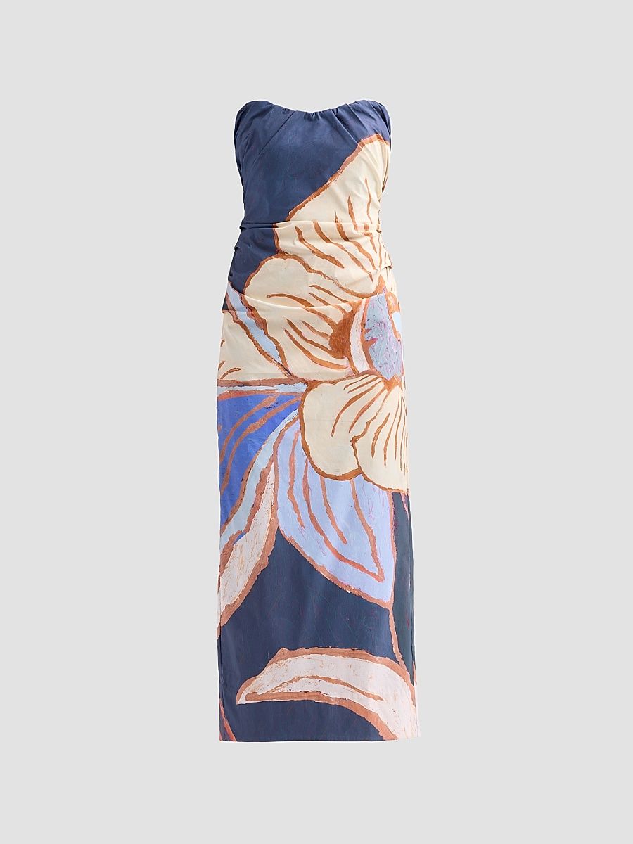 Acler Women's Femme Fatale Glider Floral Column Maxi Dress - Midnight Eclipse - Size 12