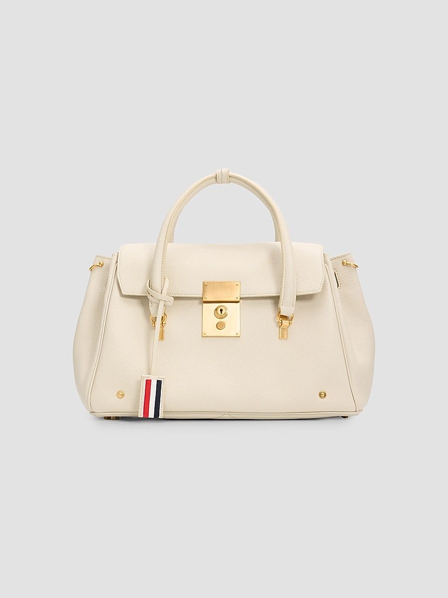 Thom Browne Women's Bolton Grain Leather Bag - Off White