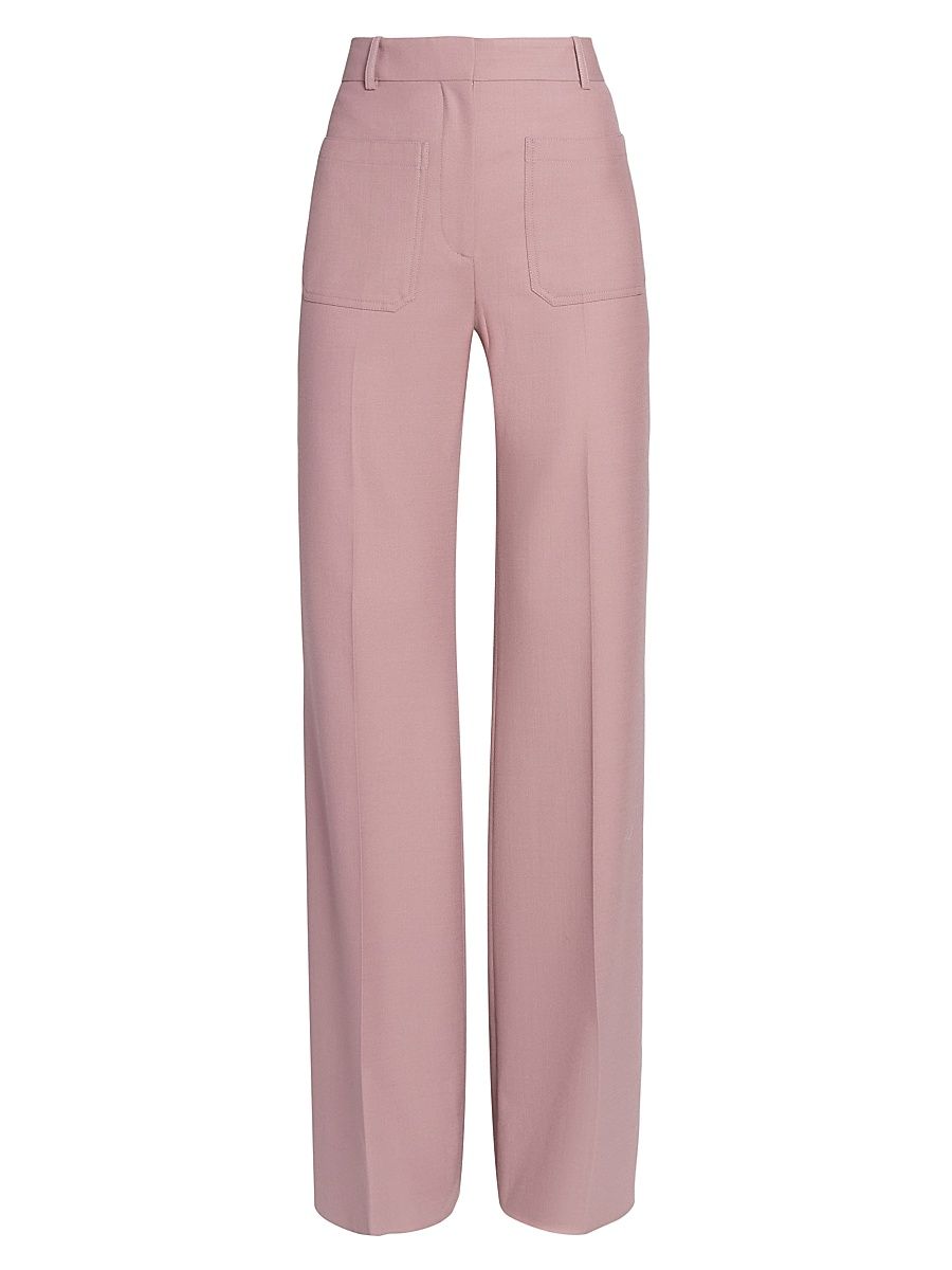 Women's Alina Straight-Leg Trousers - Mauve - Size 2