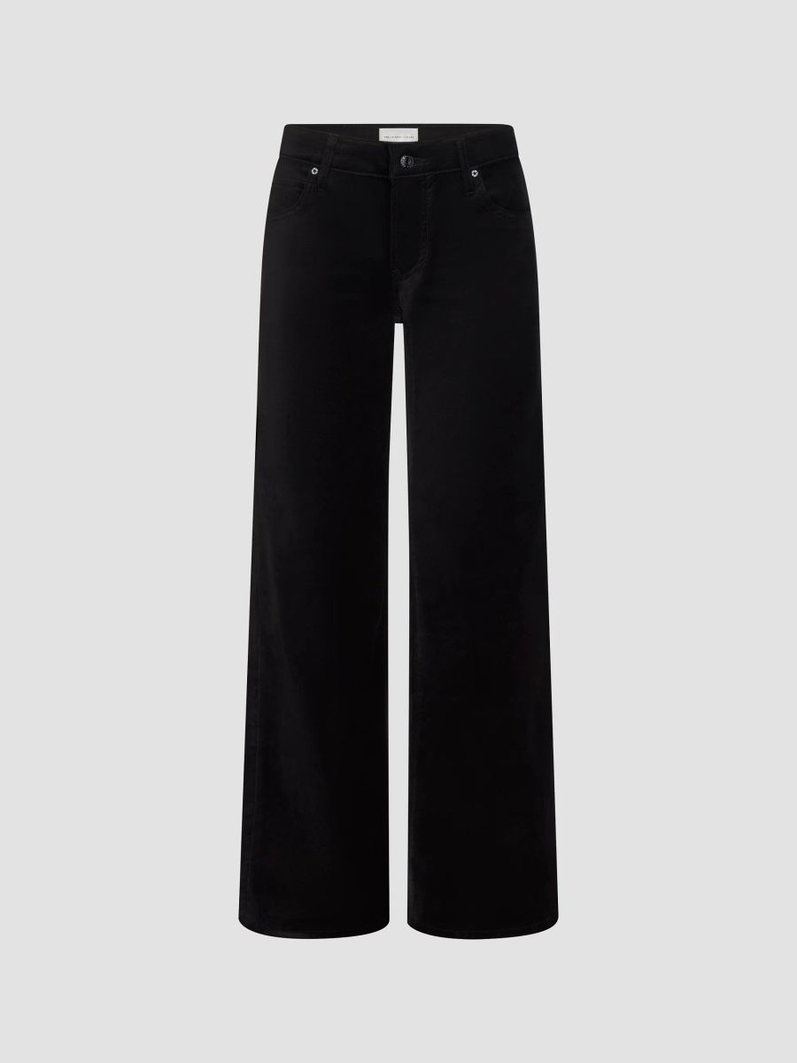 FRAME Women's The Velvet Gray Wide-Leg Jeans - Black - Size 32