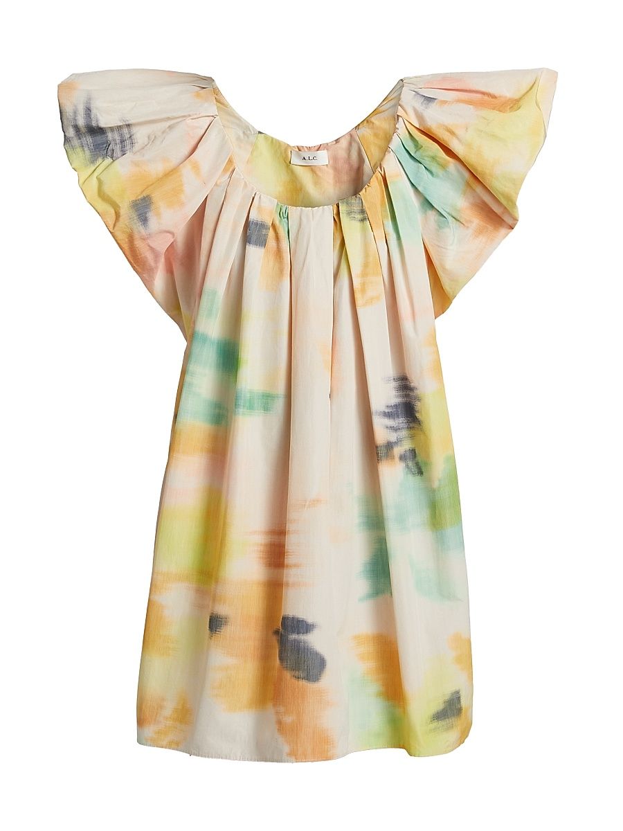 Women's Abi Watercolor A-Line Minidress - Floral Multi - Size XL