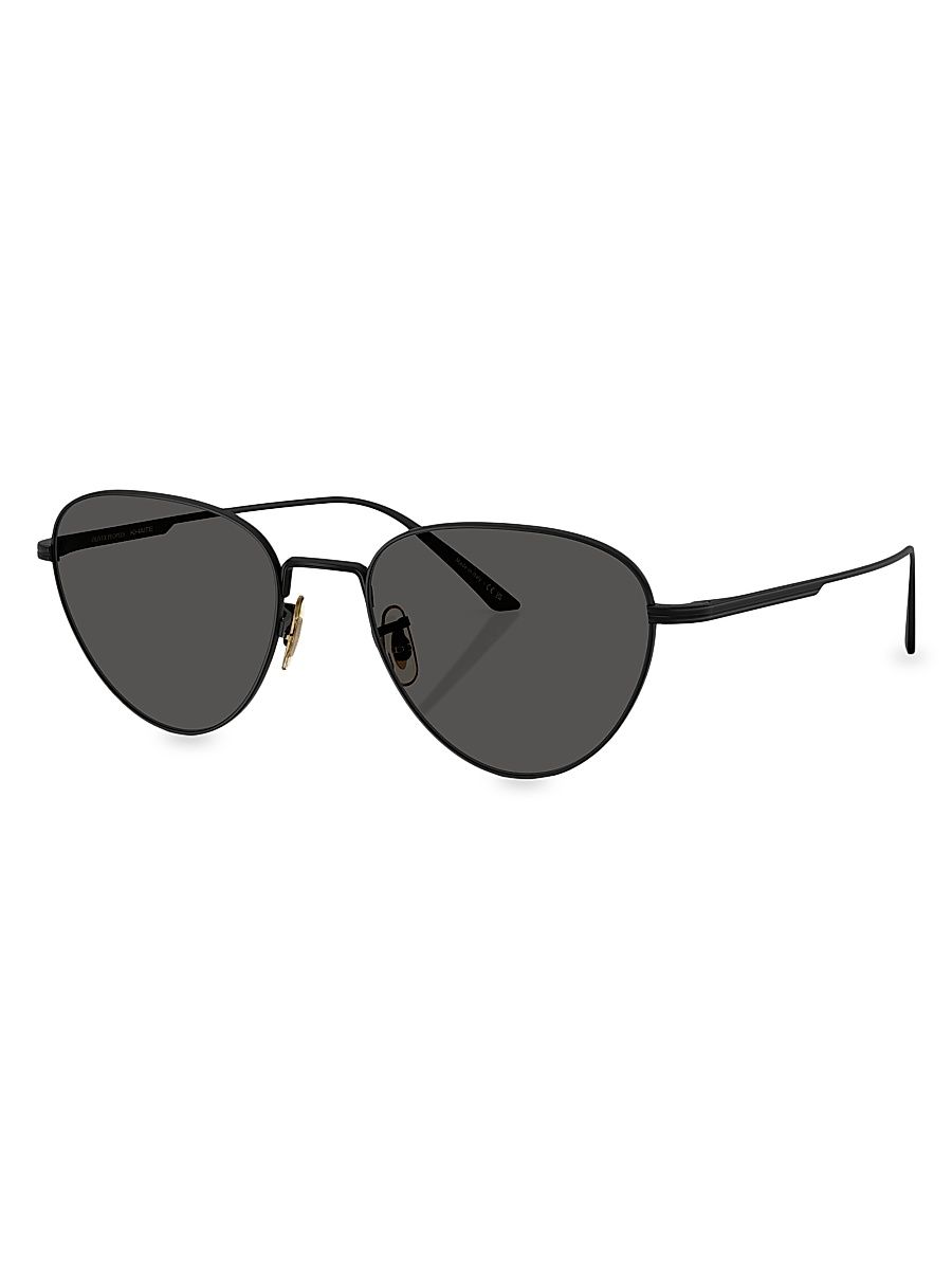 Women's Oliver Peoples x Khaite 52MM Cat-Eye Sunglasses - Matte Black