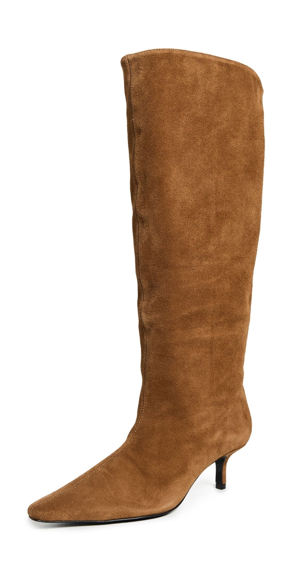 Black Suede Studio Sutton Suede Boots 50mm Caramel Suede 37