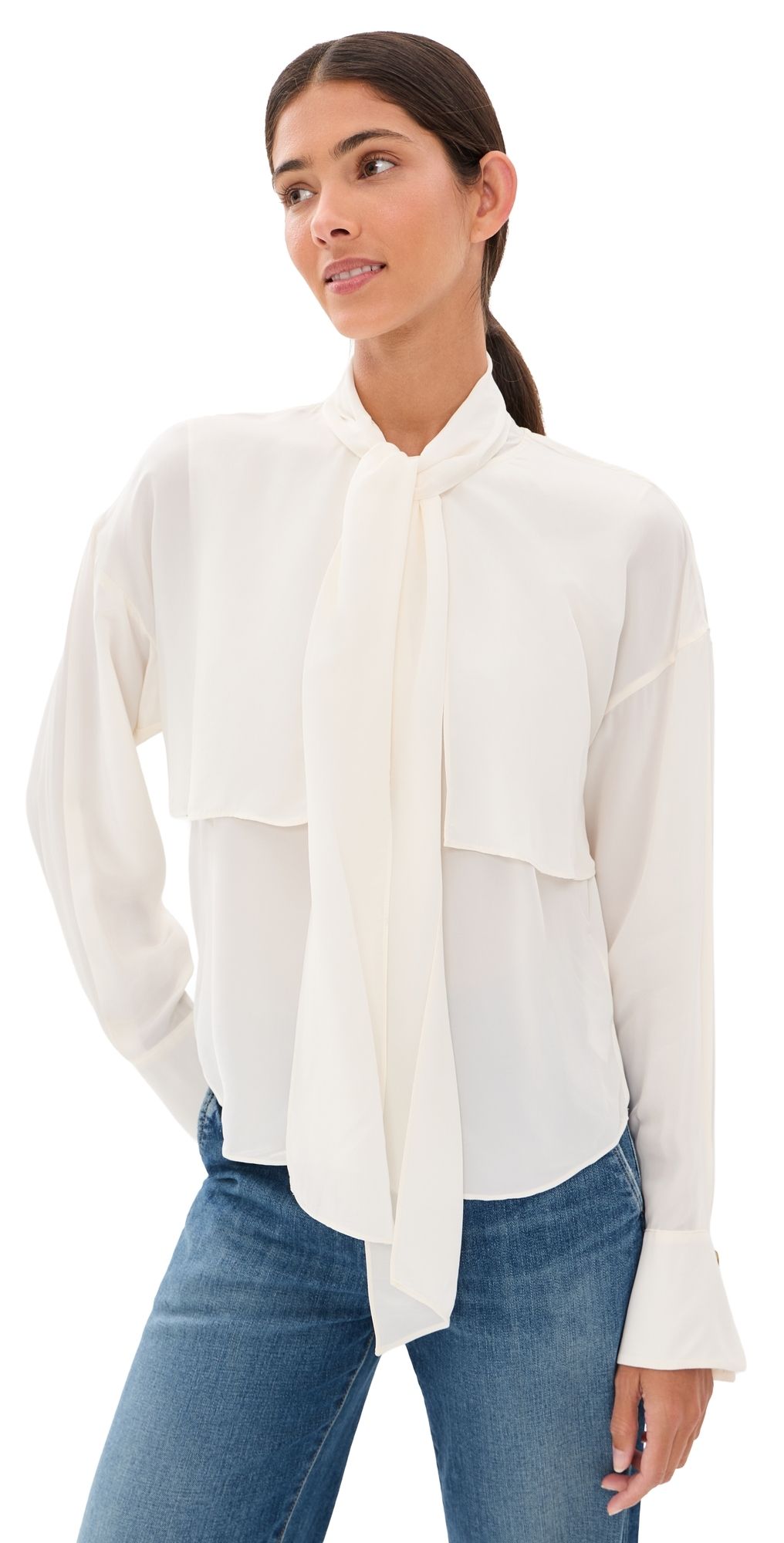 Veronica Beard Darlis Blouse Dove 10