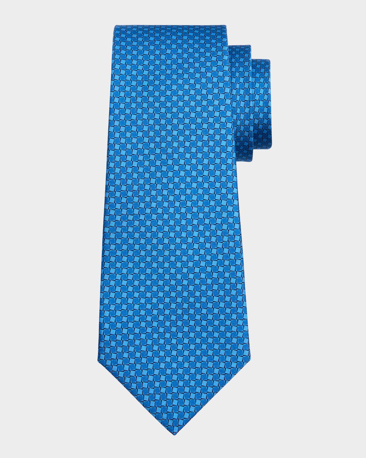 Men & apos;s Silk Small Square Seven-Fold Tie
