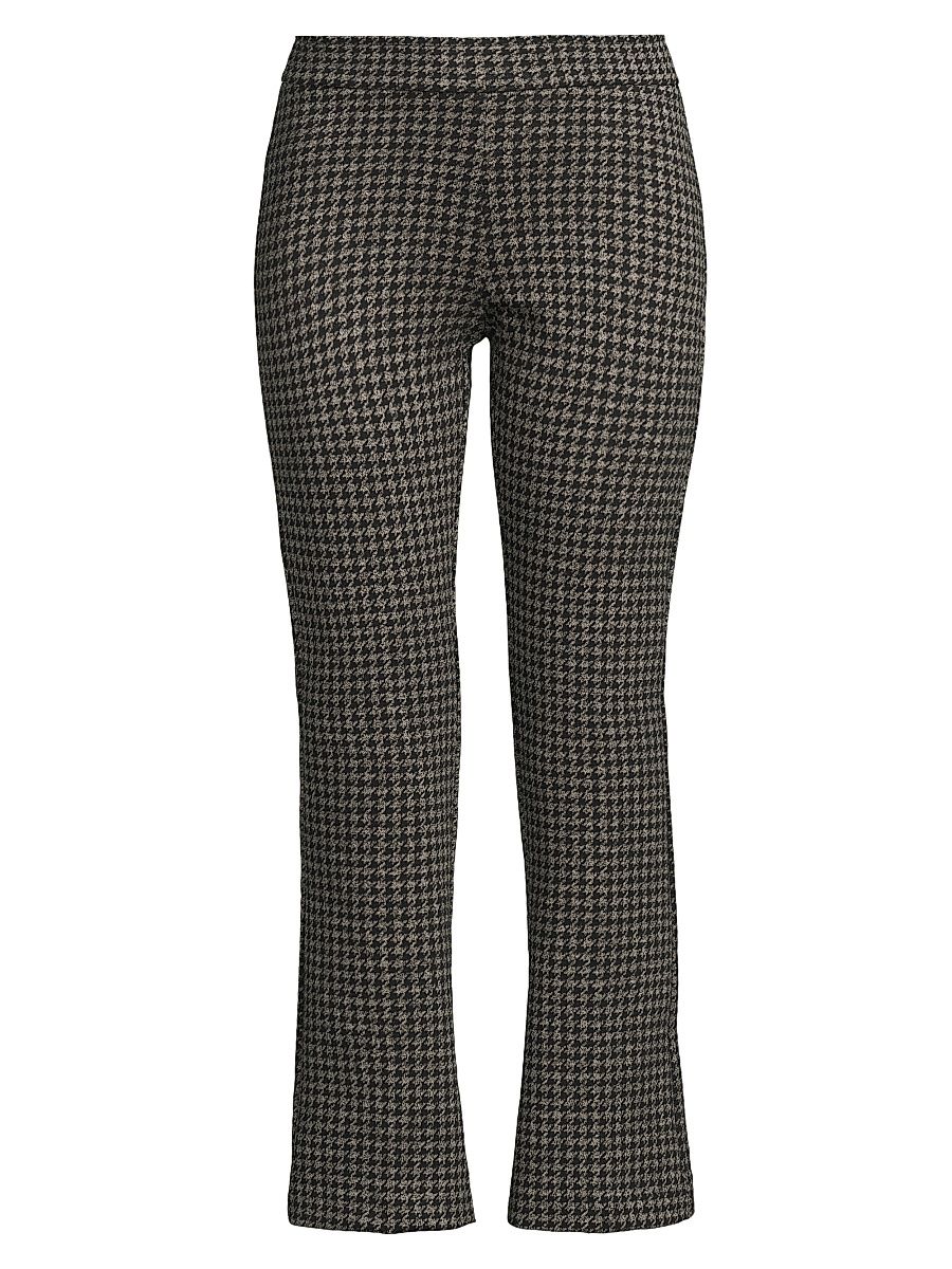 Women's Avenue Montaigne Houndstooth Cropped Flared Pants - Pepita Check - Size 12