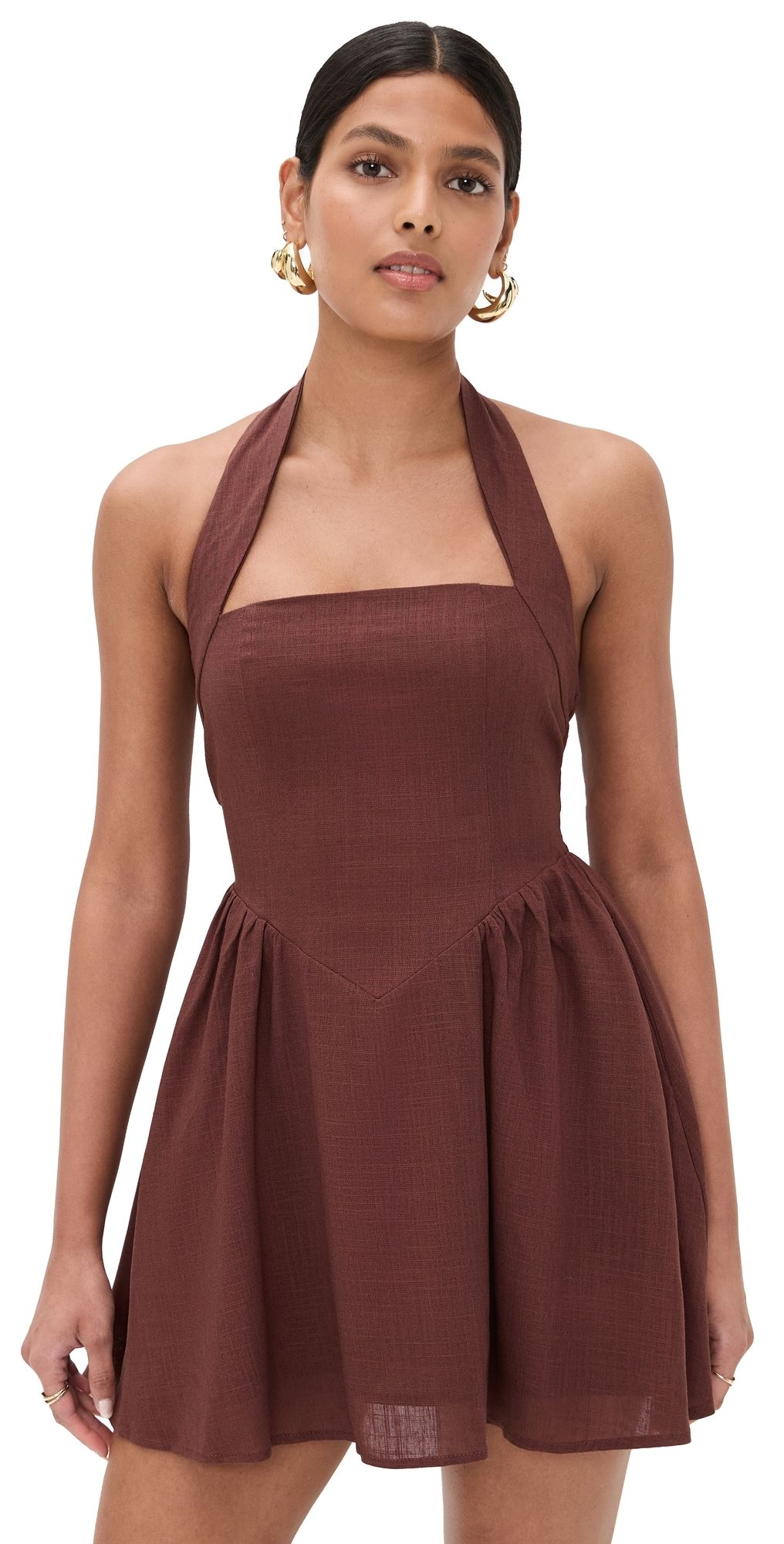 Seven Wonders Solara Mini Dress Chocolate L