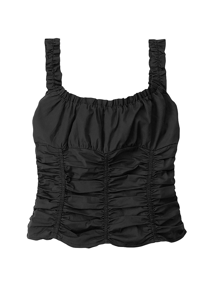 Women's Nic Ruched Top - Black - Size XL
