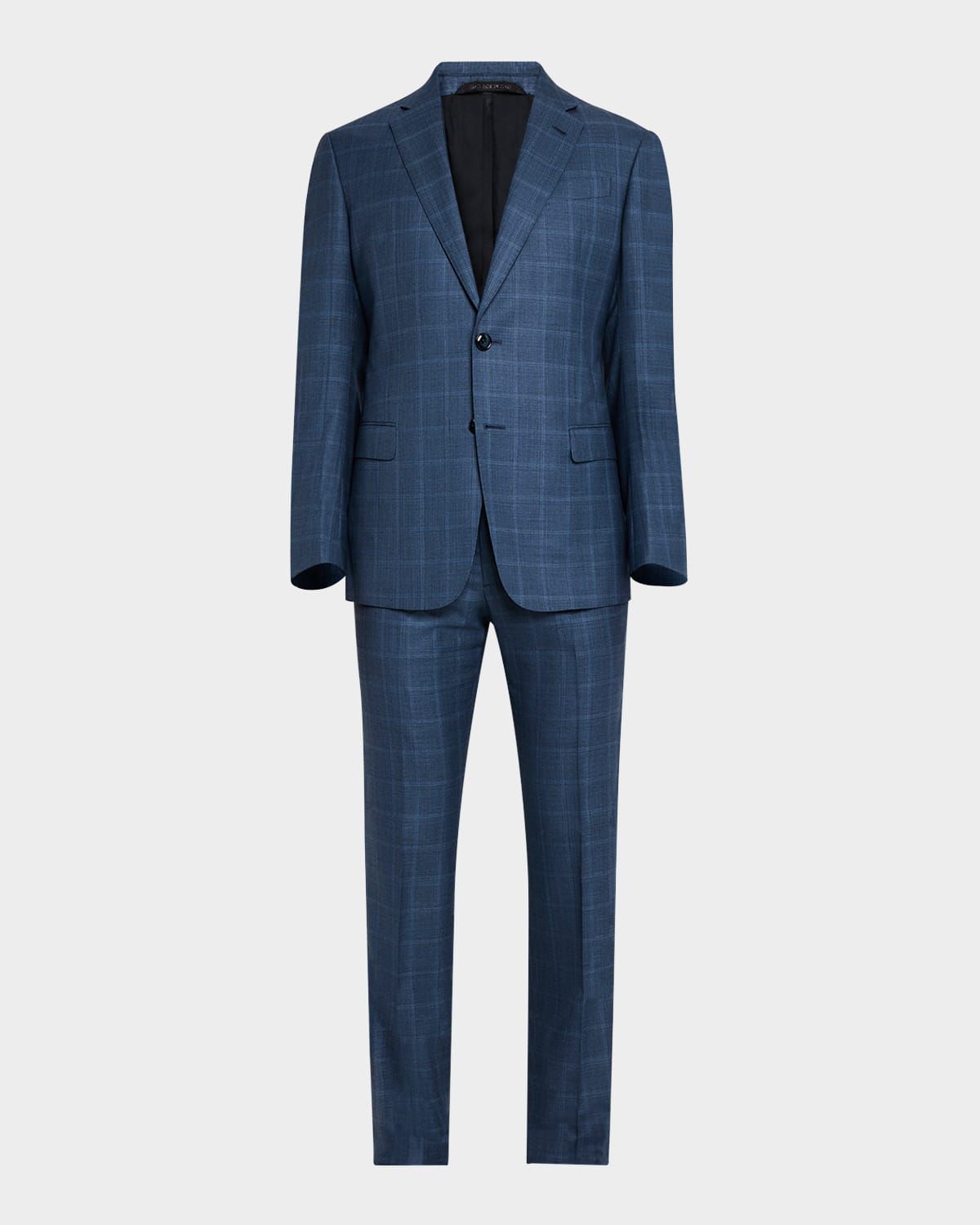 Men & apos;s Blurred Windowpane 240G Suit