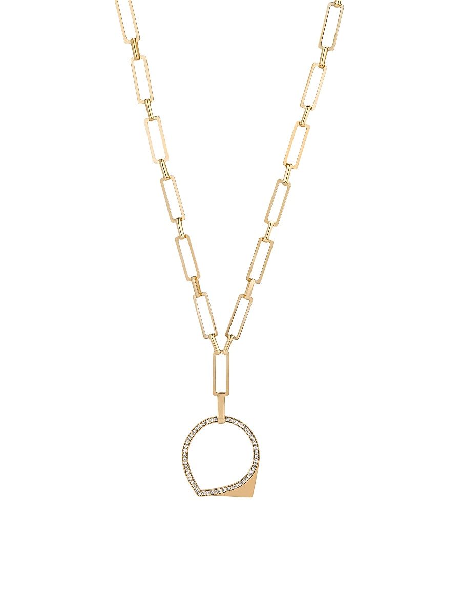 Women's Eclipse 14K Yellow Gold & 0.27 TCW Diamond Pendant Necklace - Yellow Gold