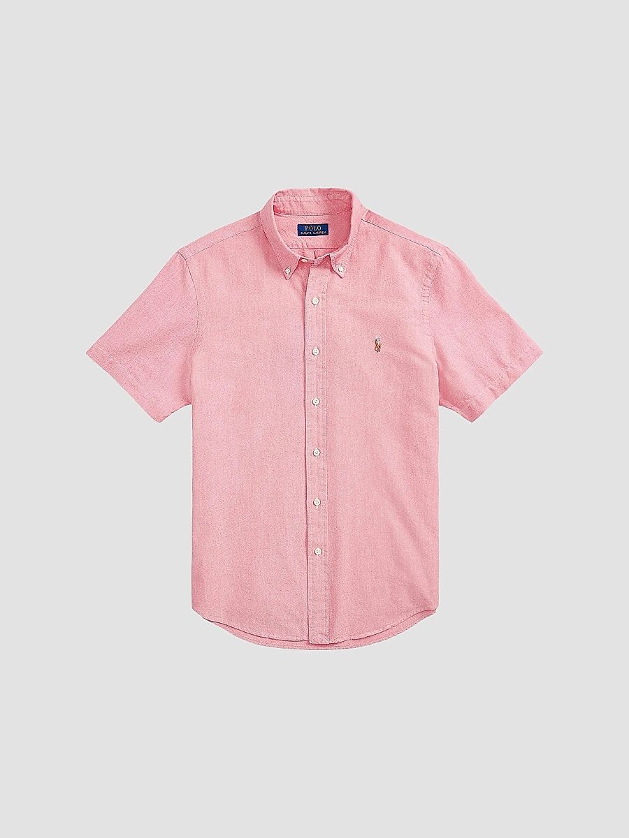 Polo Ralph Lauren Men's Classic Oxford Short-Sleeve Sport Shirt - Sunrise Red - Size XL