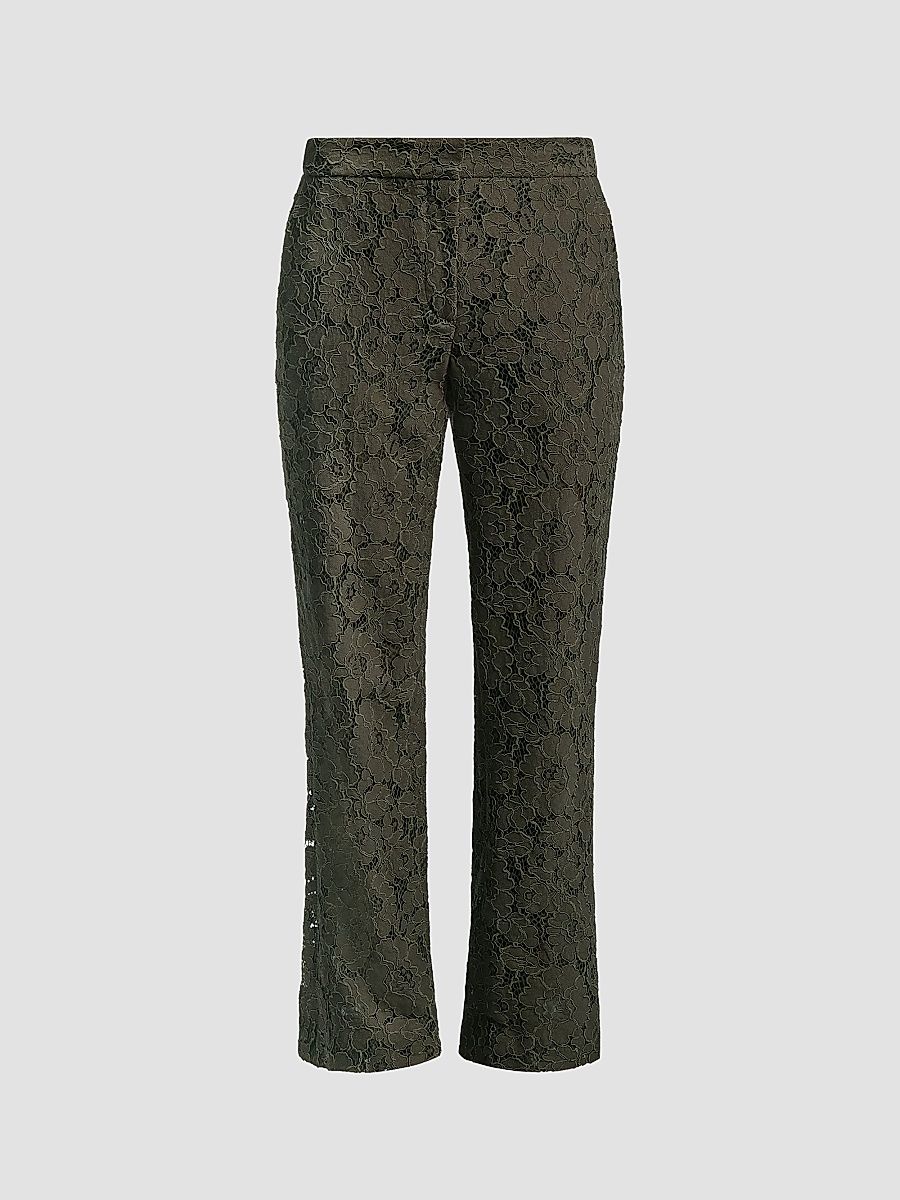 Women's Safiya Lace Tailored Pants - Dark Olive - Size 12