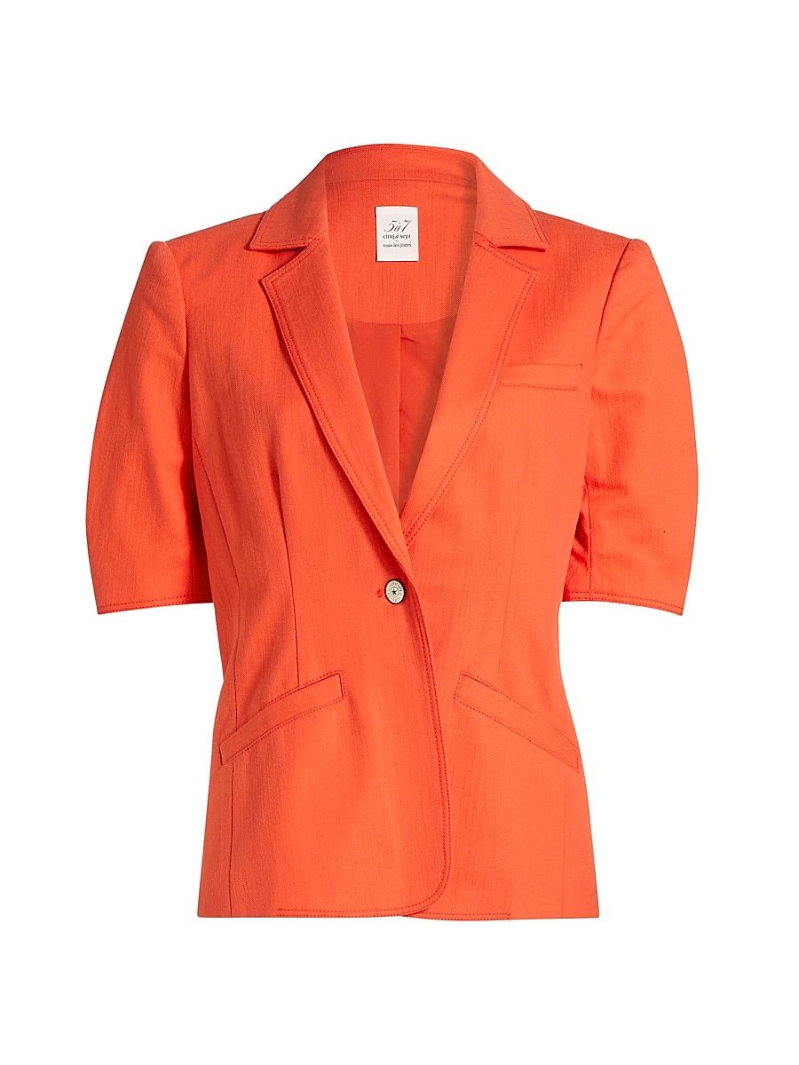 Women's Khloe Short-Sleeve Blazer - Cherry Tomato - Size 4