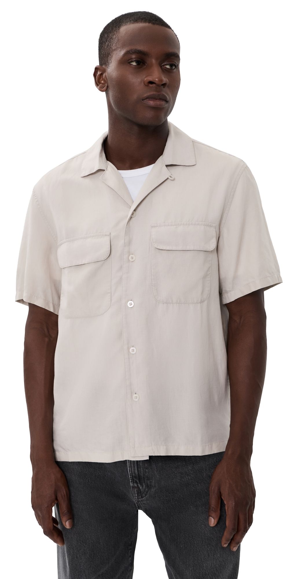 Madewell Short Sleeve Tencel Shirt Form Grey S