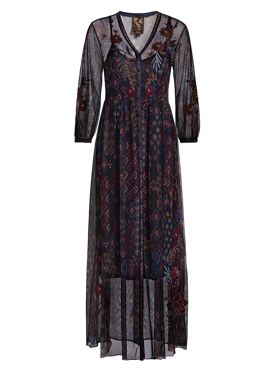 Women's Theia Monika Mesh Midi-Dress - Monika - Size XL