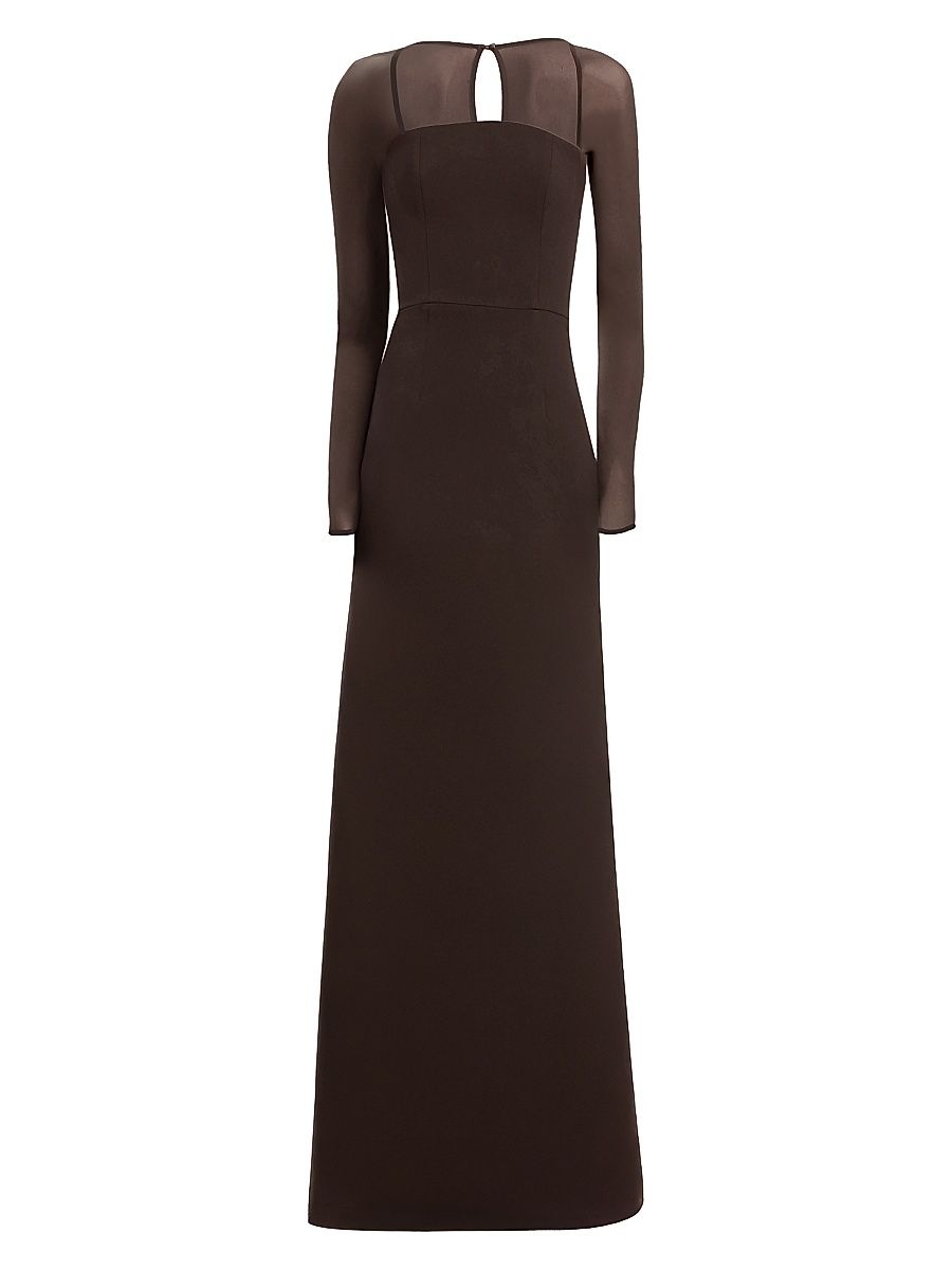 Women's Maxwell Long-Sleeve Gown - Mocha - Size XL