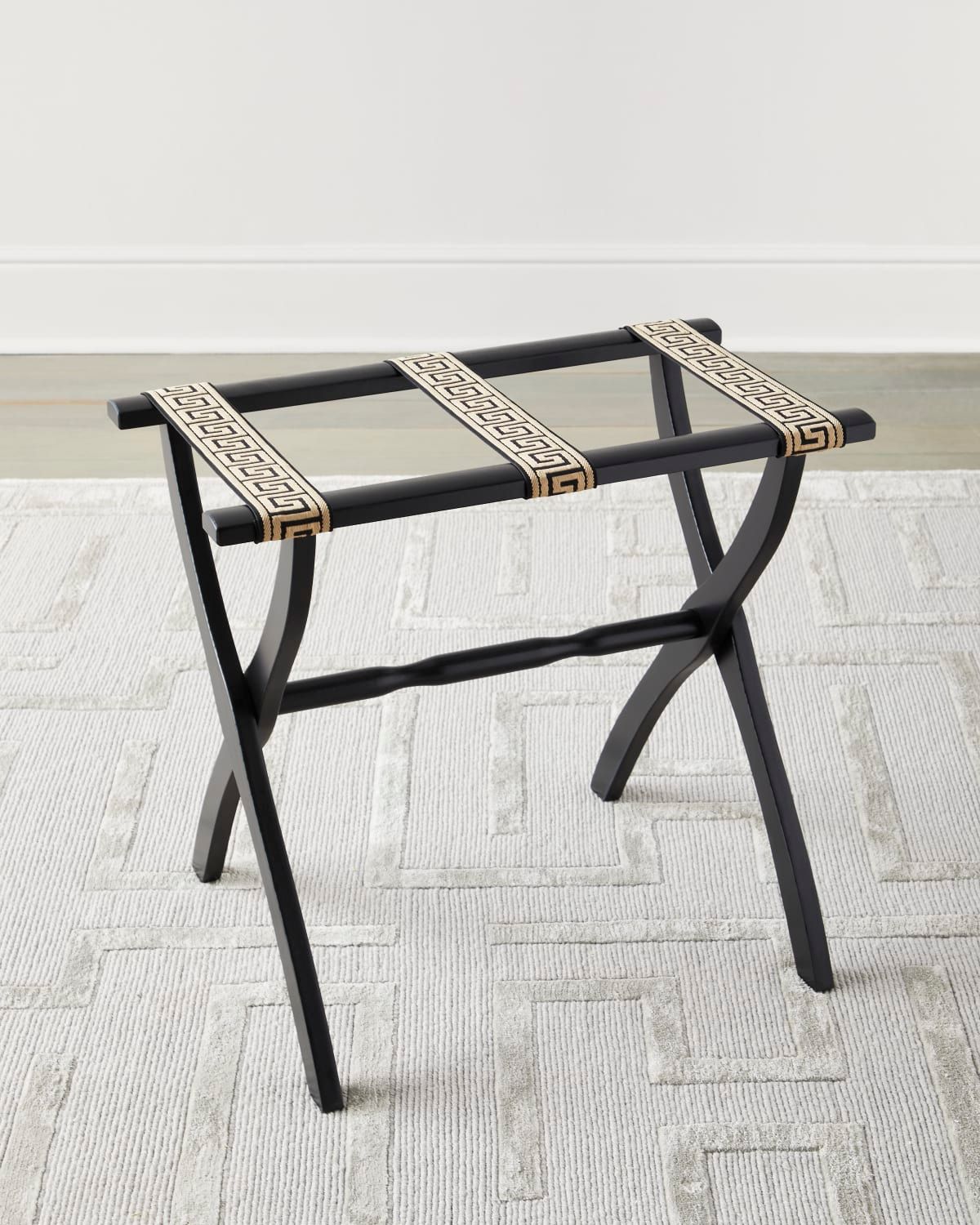 Greek Key Straps Luggage Rack