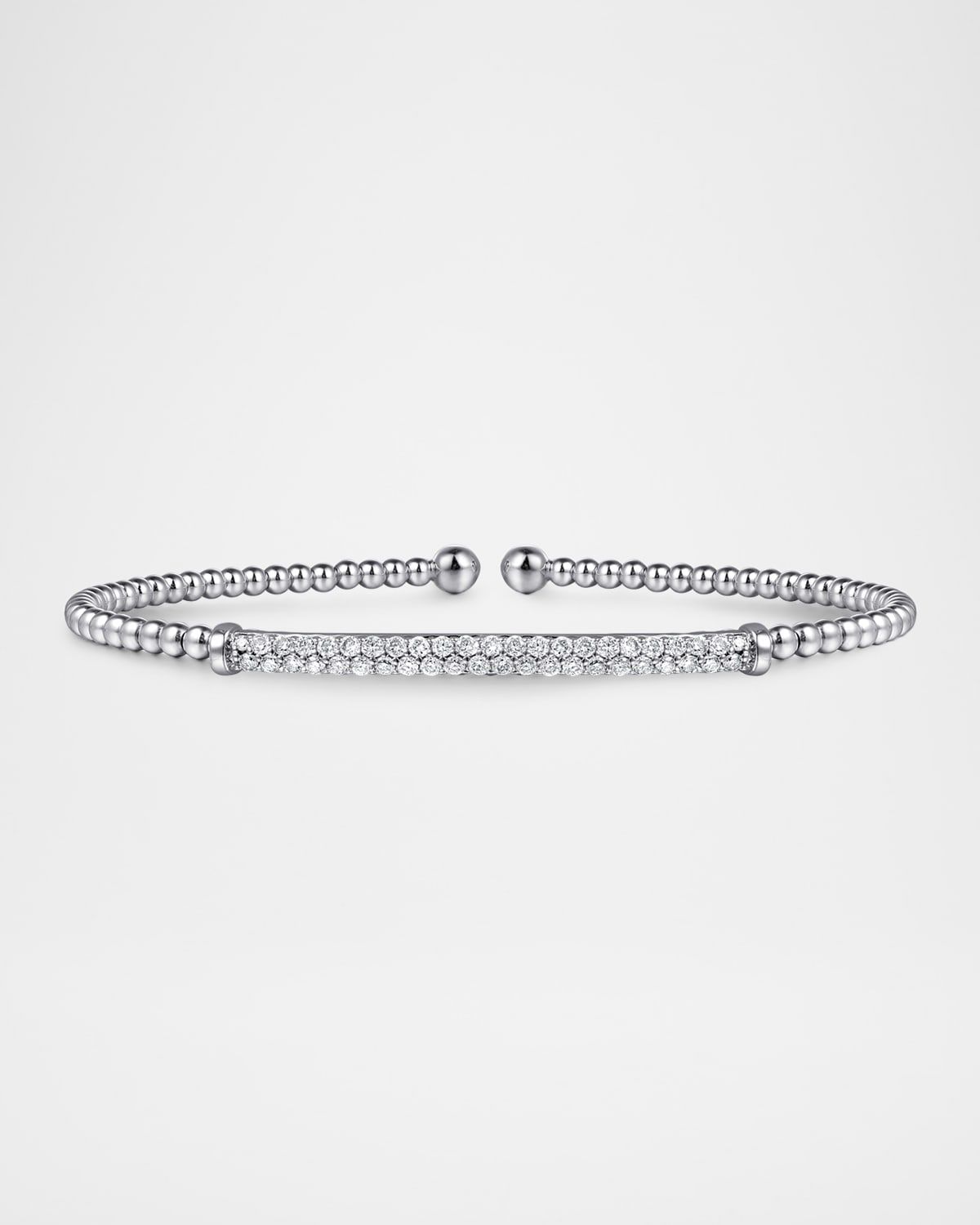 14K Gold Bujukan Diamond Bar Split Bangle