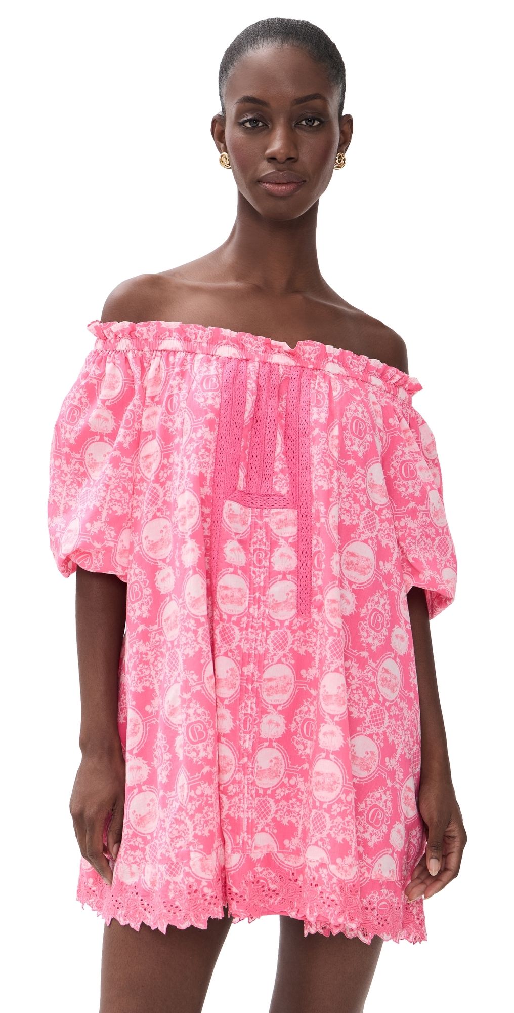 Coniglio Palm Beach Worth Mini Dress Vistas Paloma Pink One Size