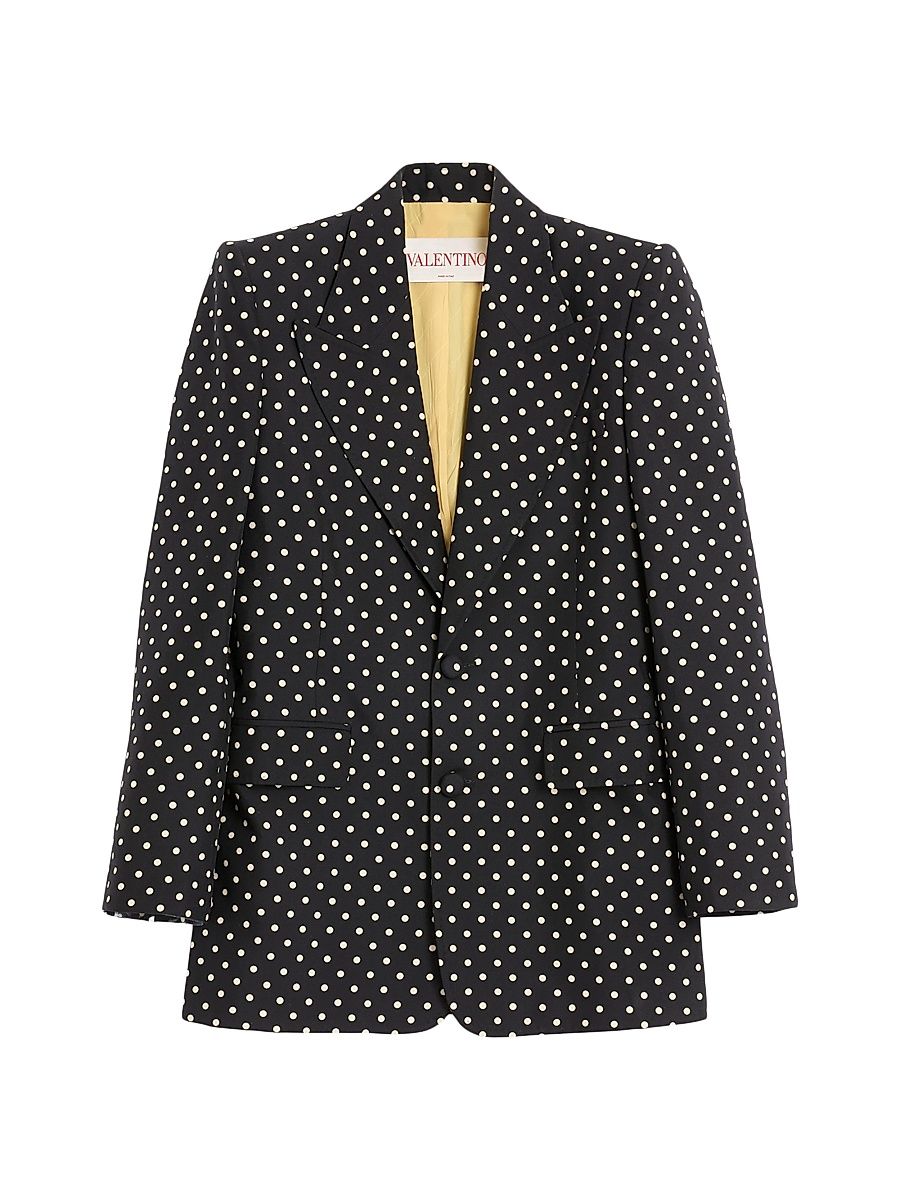 Men's Single-Breasted Shantung Silk Blazer - Black - Size 38