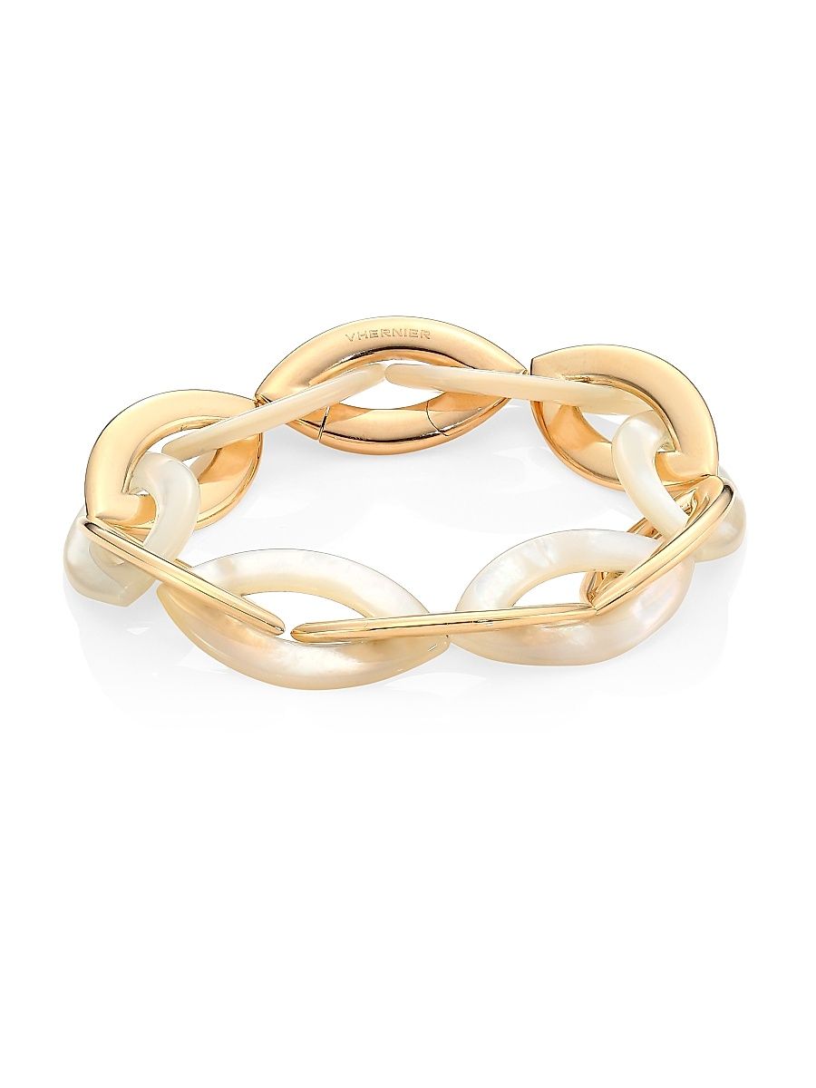 Women's Doppio Senso 18K Rose Gold & Mother-of-Pearl Marquis Chain Bracelet - Mother Of Pearl