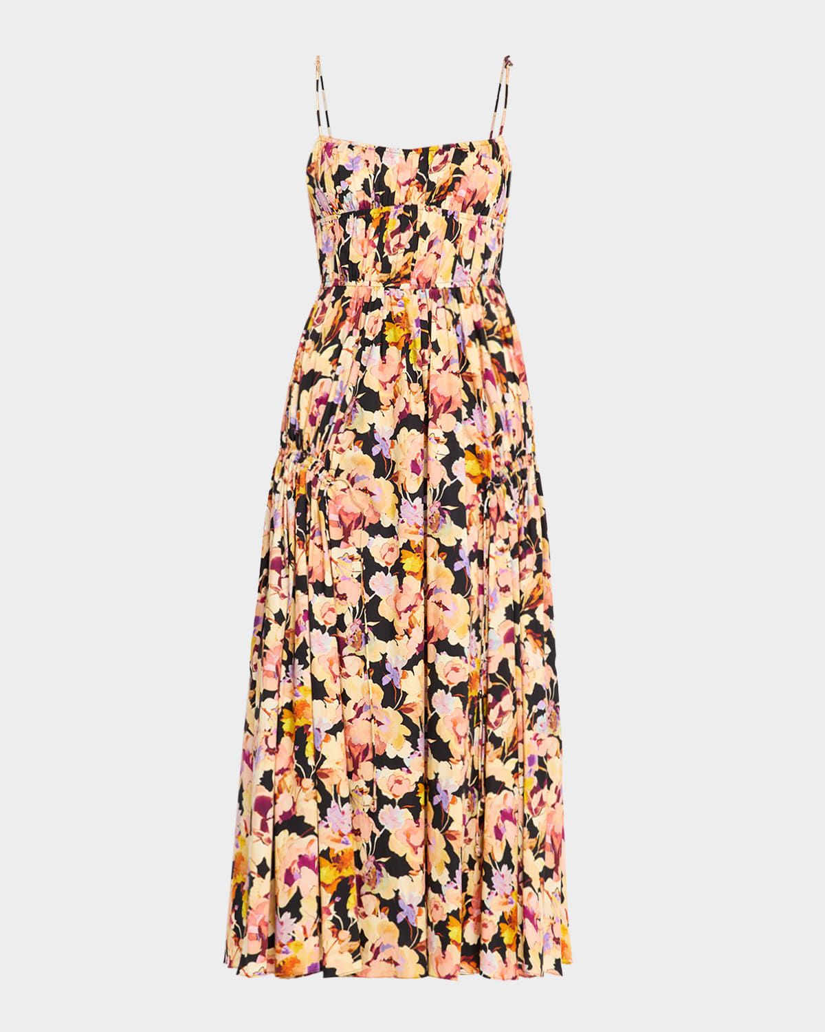 Vidri Floral Cotton Midi Dress