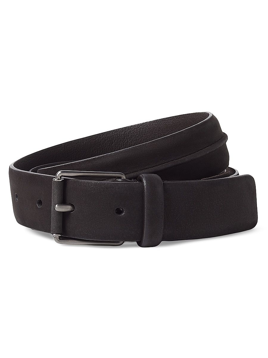 Men's Nubuck Belt - Dark Brown - Size 42